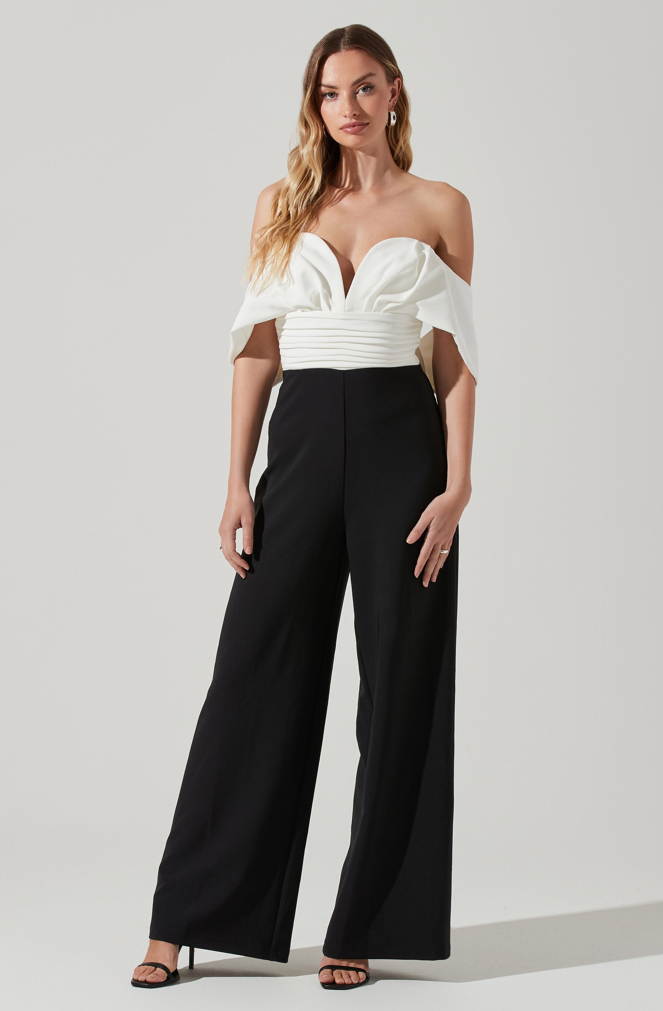 Betania Color Block Wide Leg Jumpsuit-Aljck