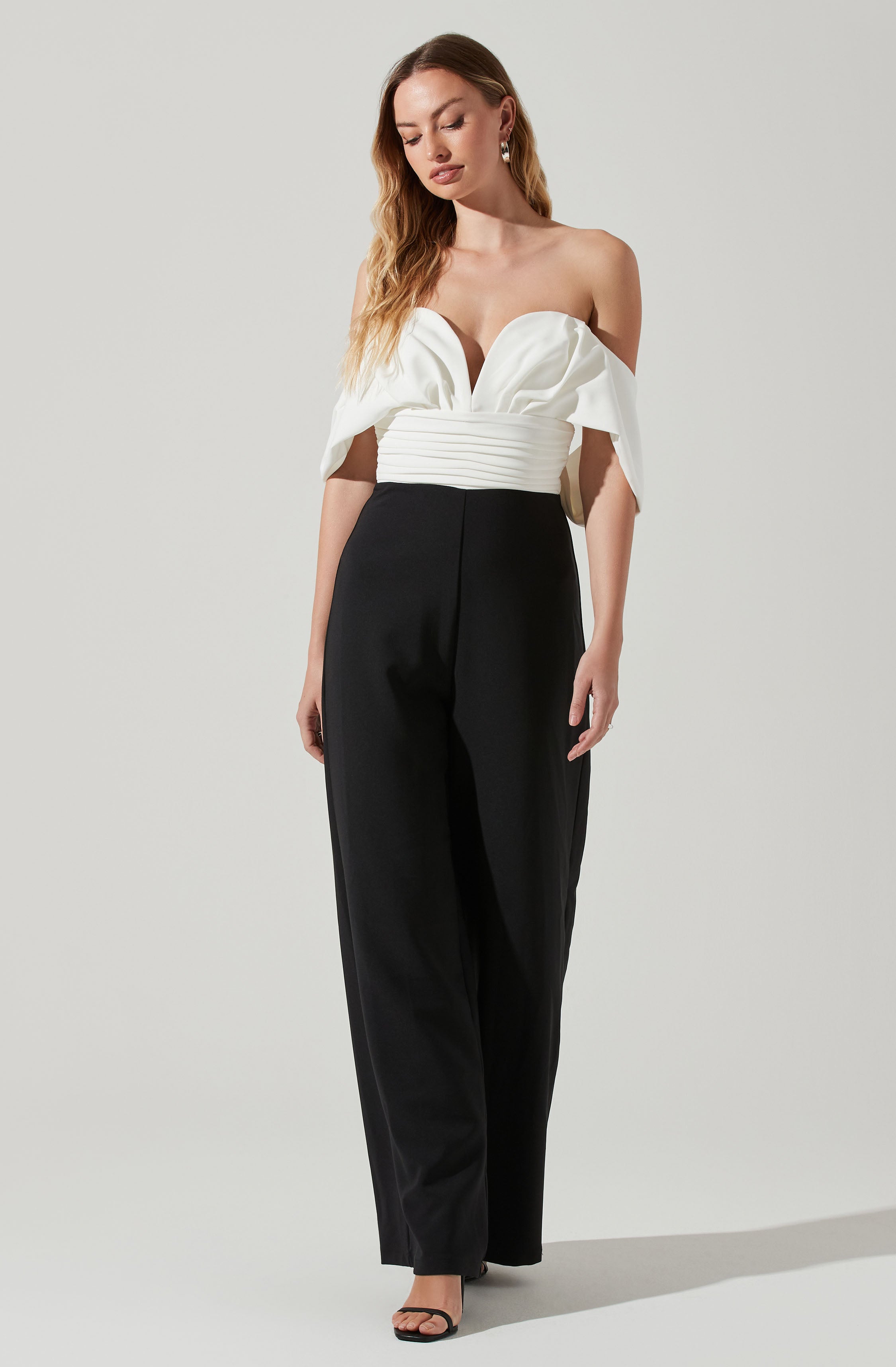 Betania Color Block Wide Leg Jumpsuit-Aljck