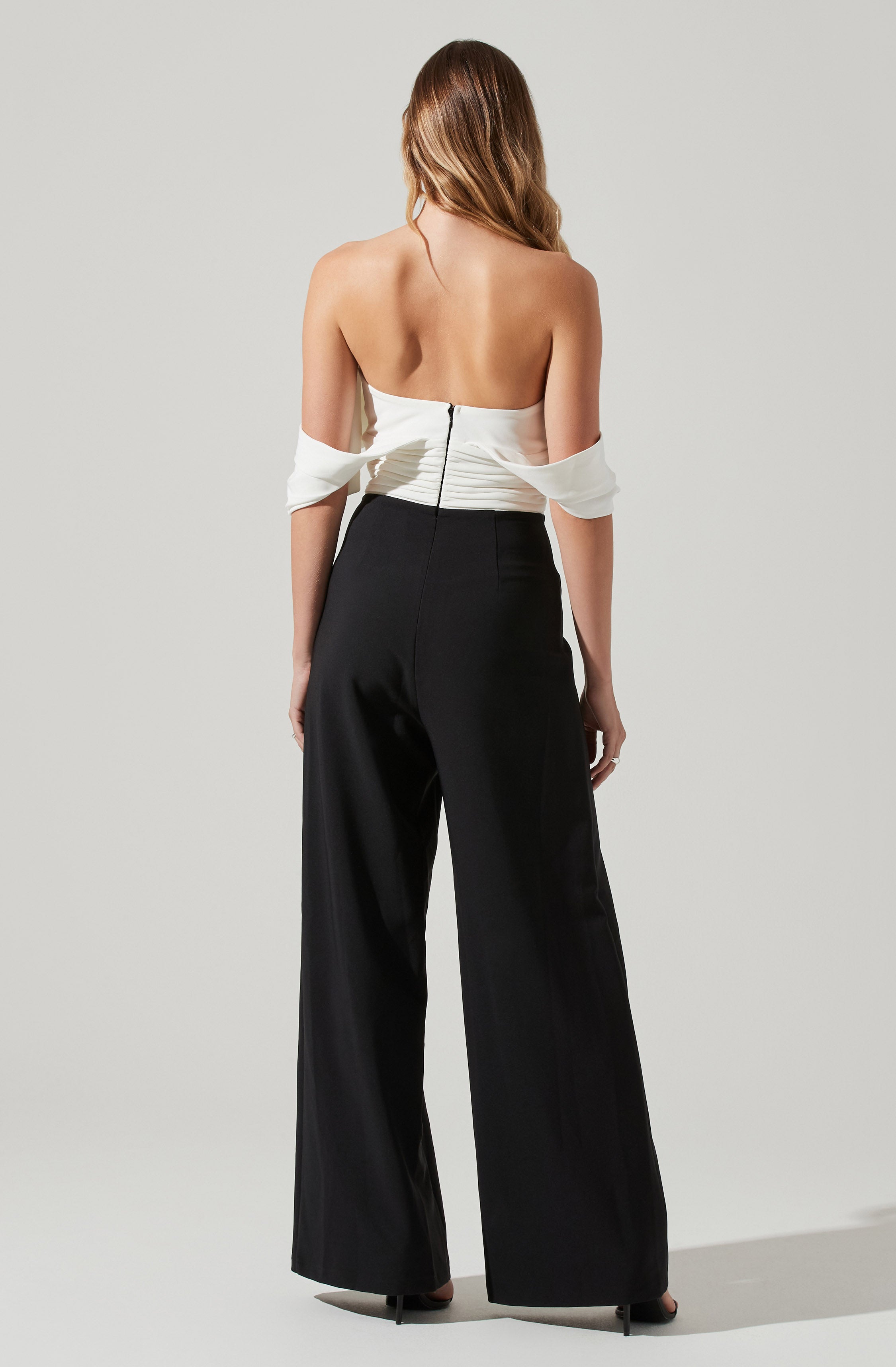 Betania Color Block Wide Leg Jumpsuit-Aljck