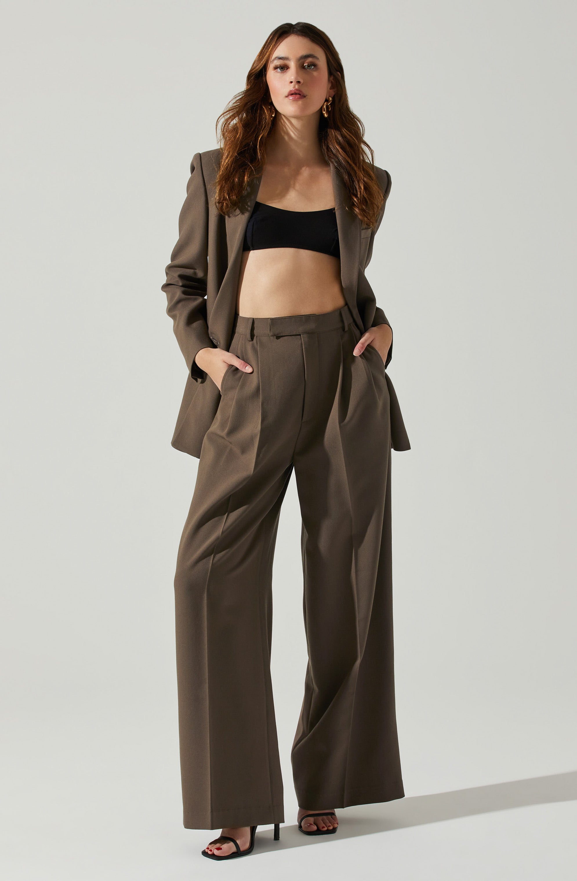 Milani Wide Leg Trouser Pants-Aljck