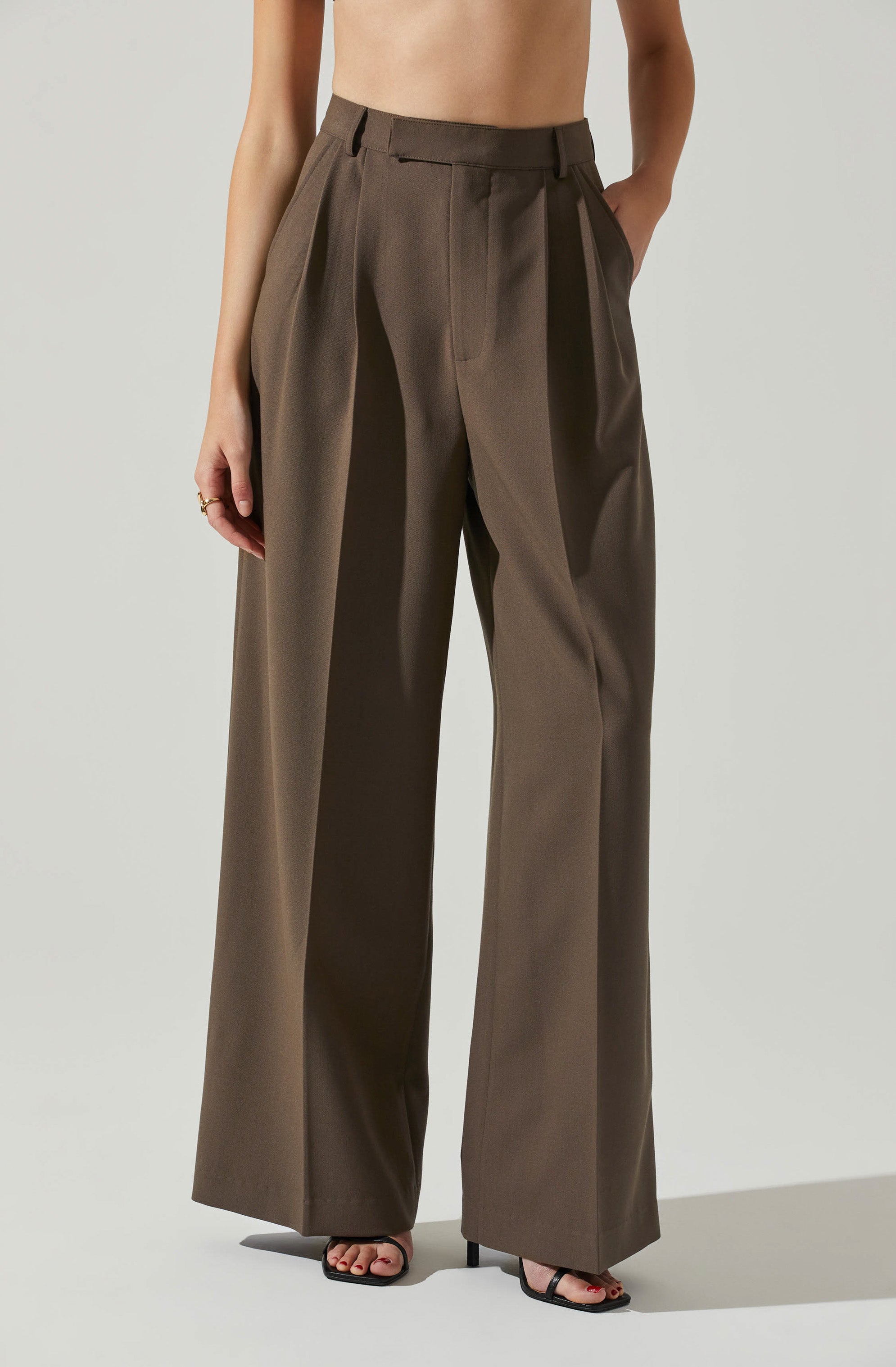 Milani Wide Leg Trouser Pants-Aljck