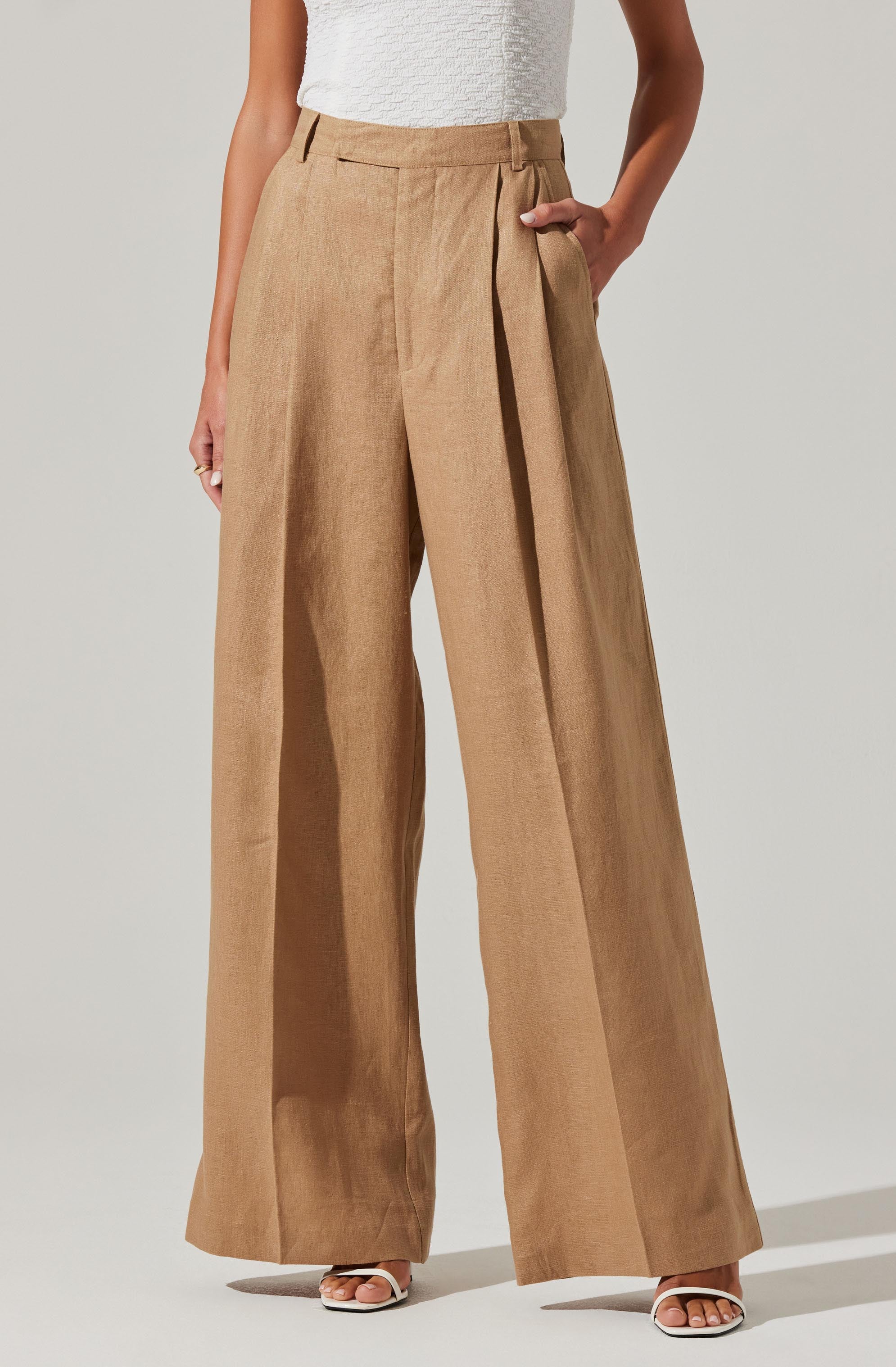 Milani Wide Leg Trouser Pants-Aljck