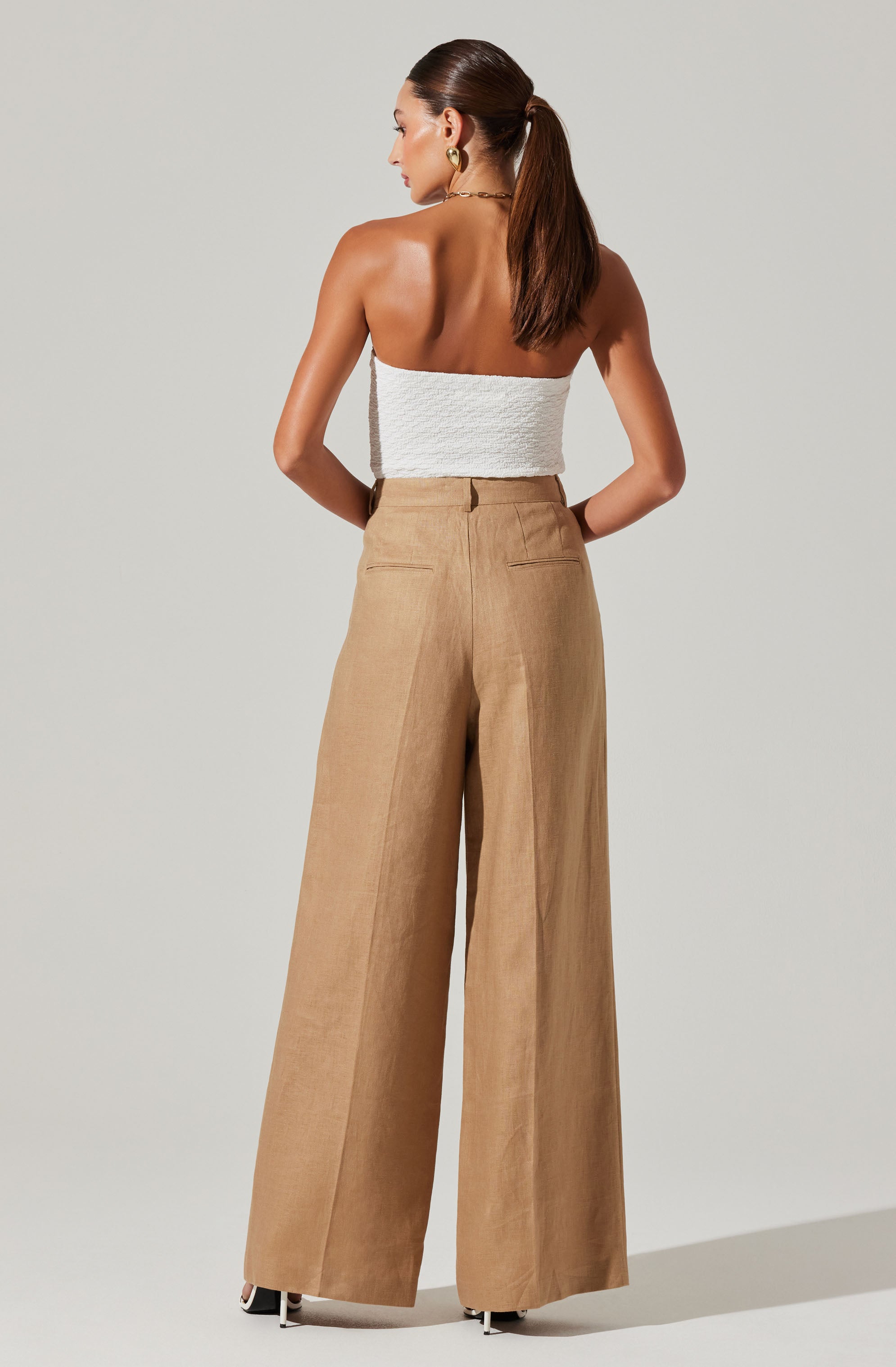 Milani Wide Leg Trouser Pants-Aljck