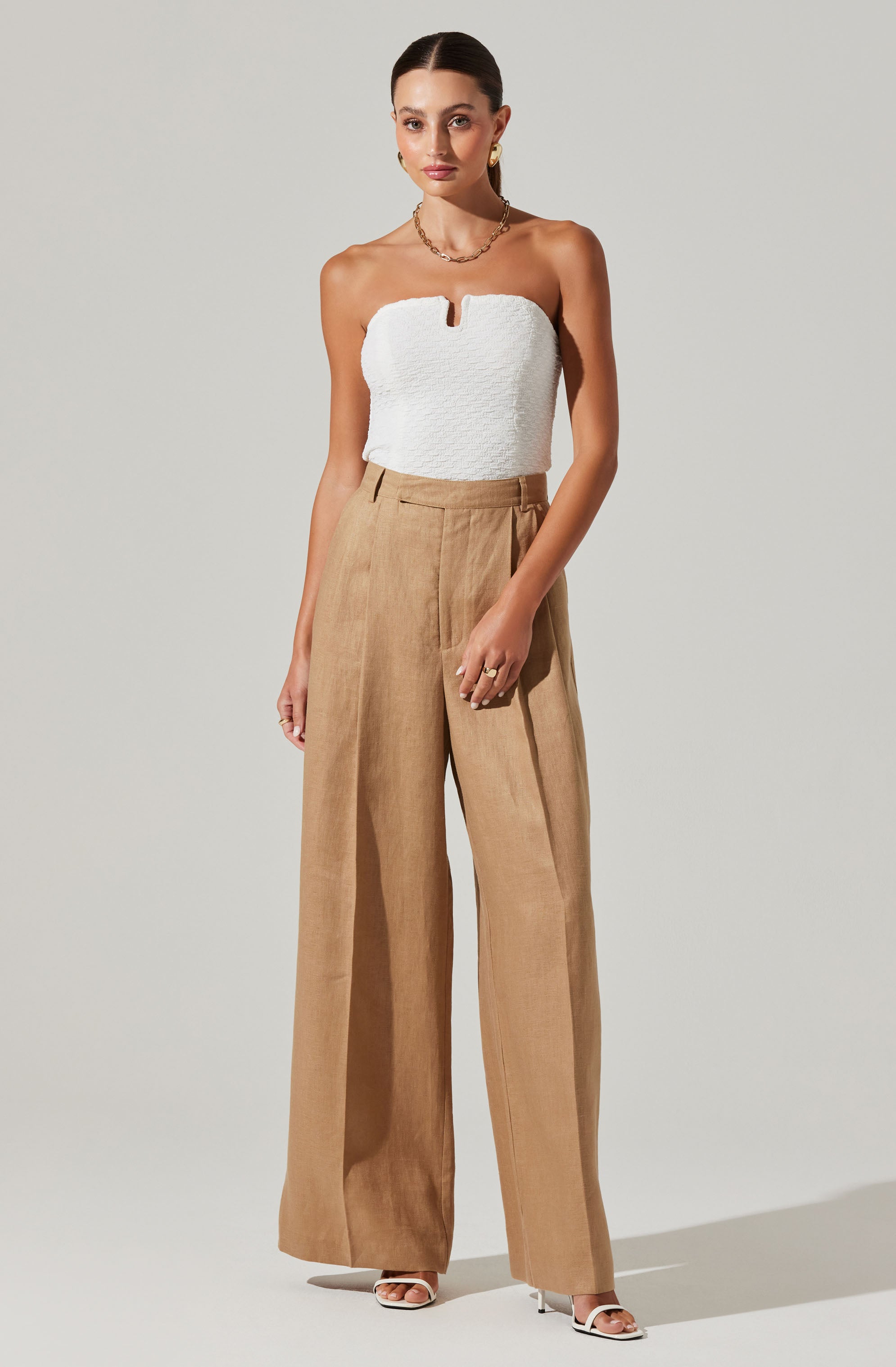 Milani Wide Leg Trouser Pants-Aljck