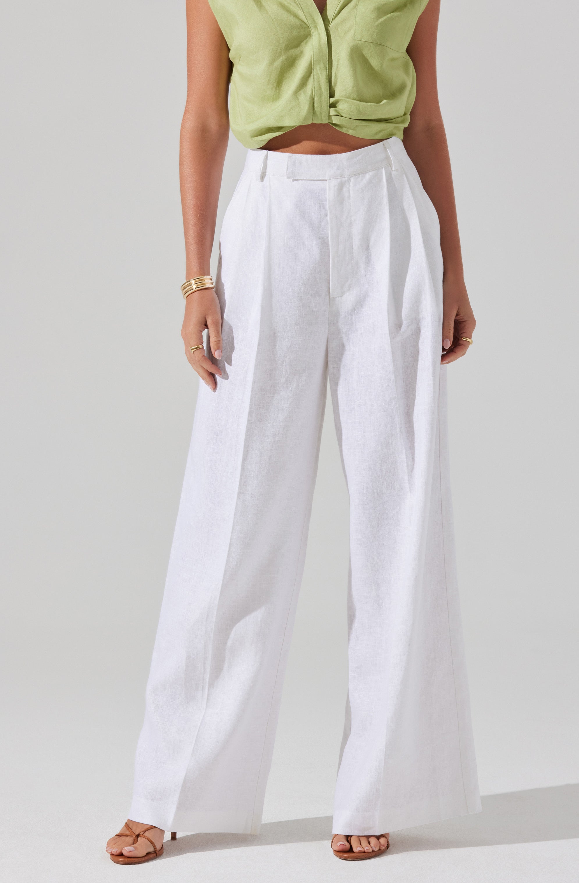 Milani Wide Leg Trouser Pants-Aljck
