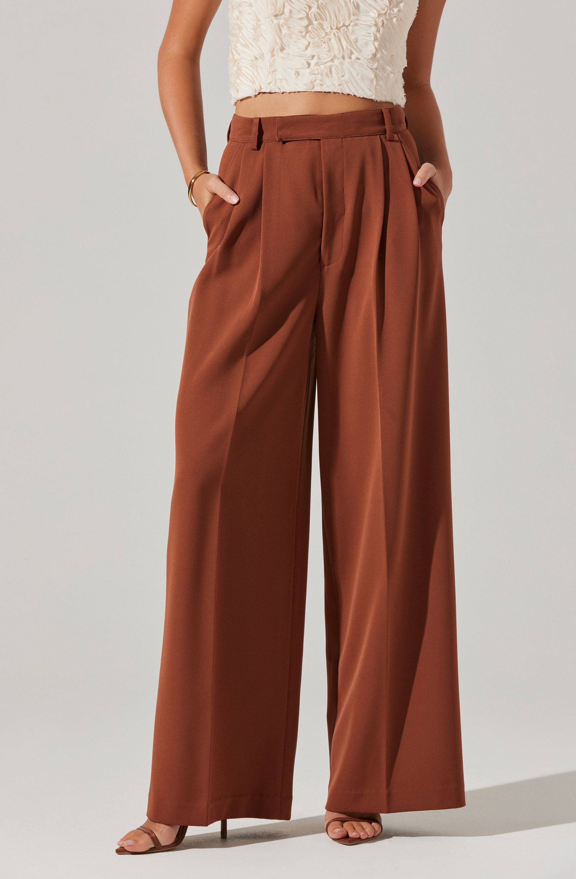 Milani Wide Leg Trouser Pants-Aljck