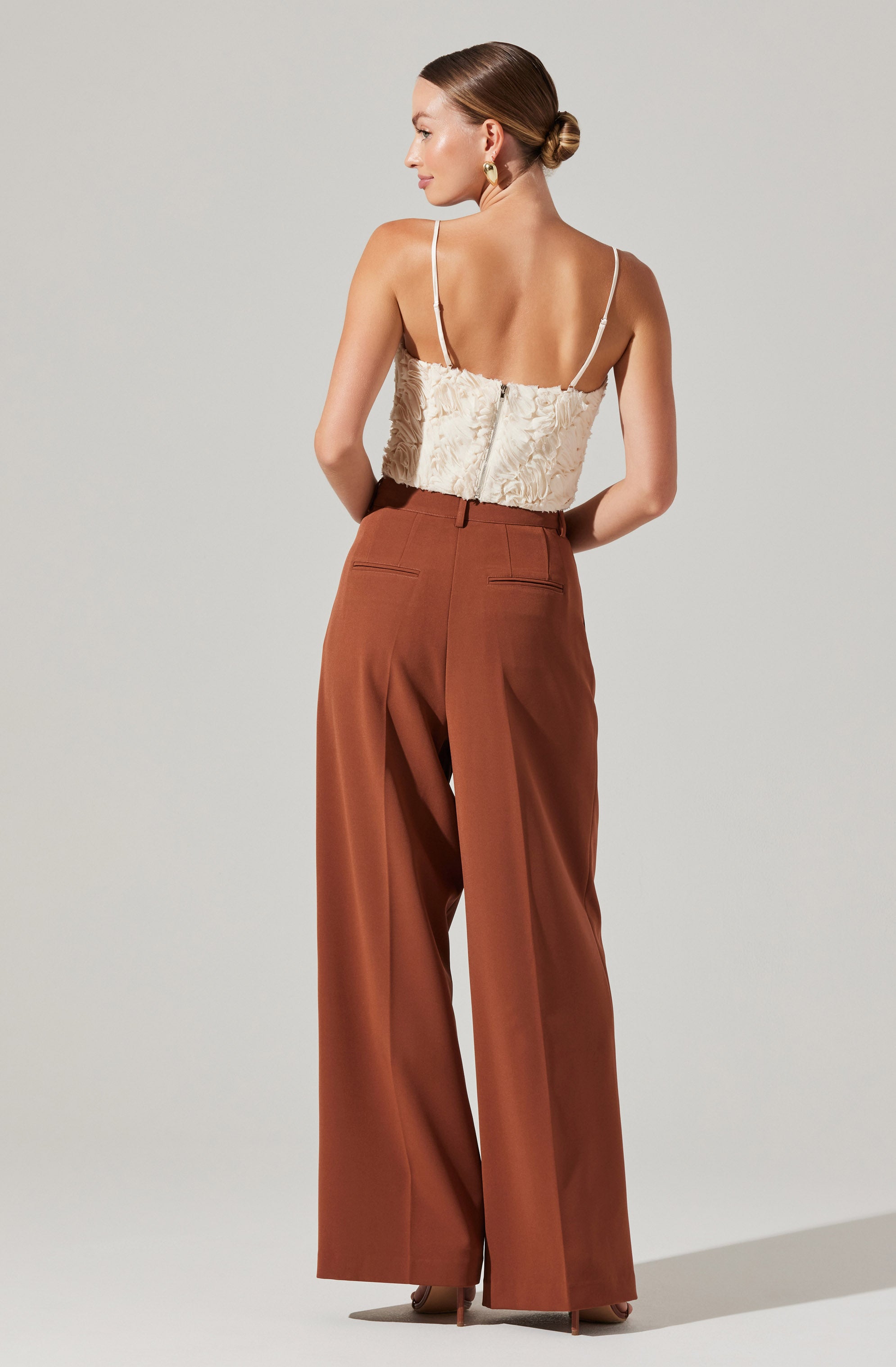 Milani Wide Leg Trouser Pants-Aljck