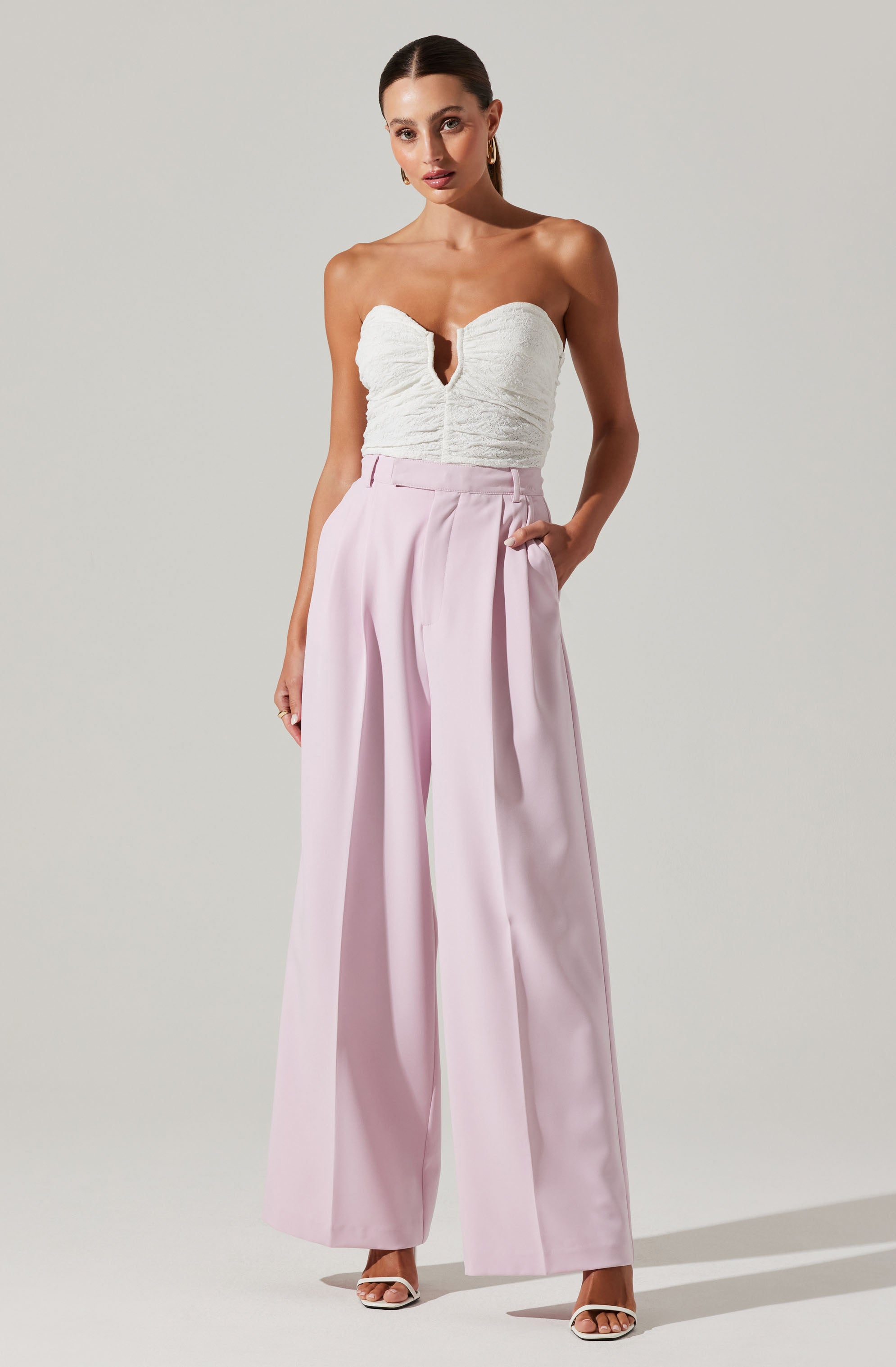 Milani Wide Leg Trouser Pants-Aljck