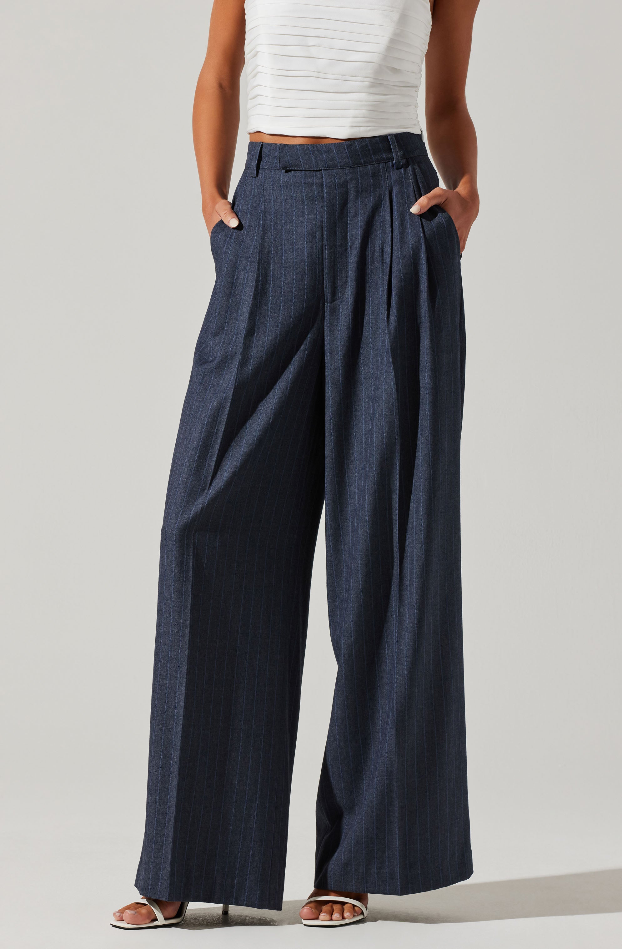 Milani Wide Leg Trouser Pants-Aljck