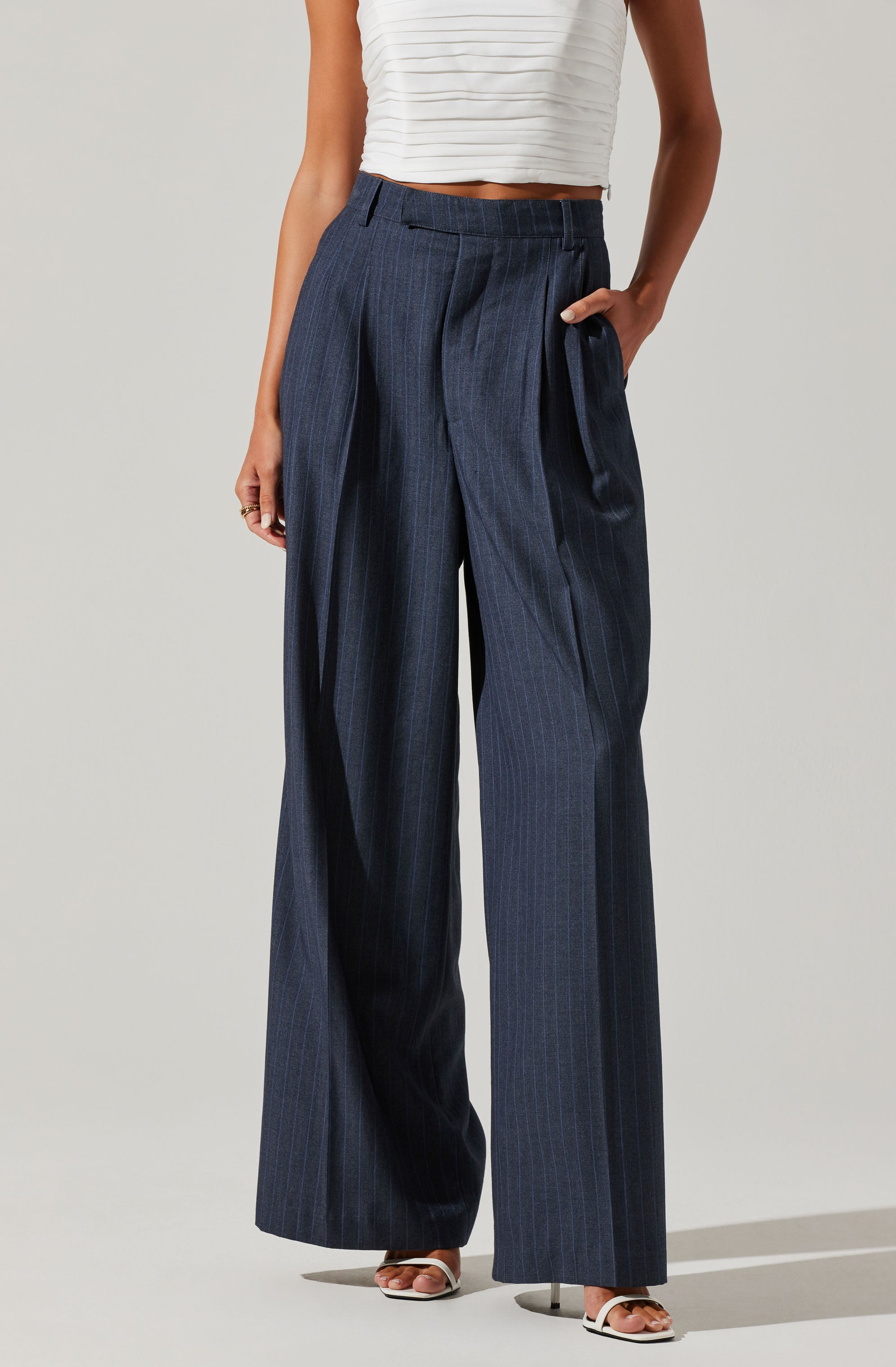 Milani Wide Leg Trouser Pants-Aljck