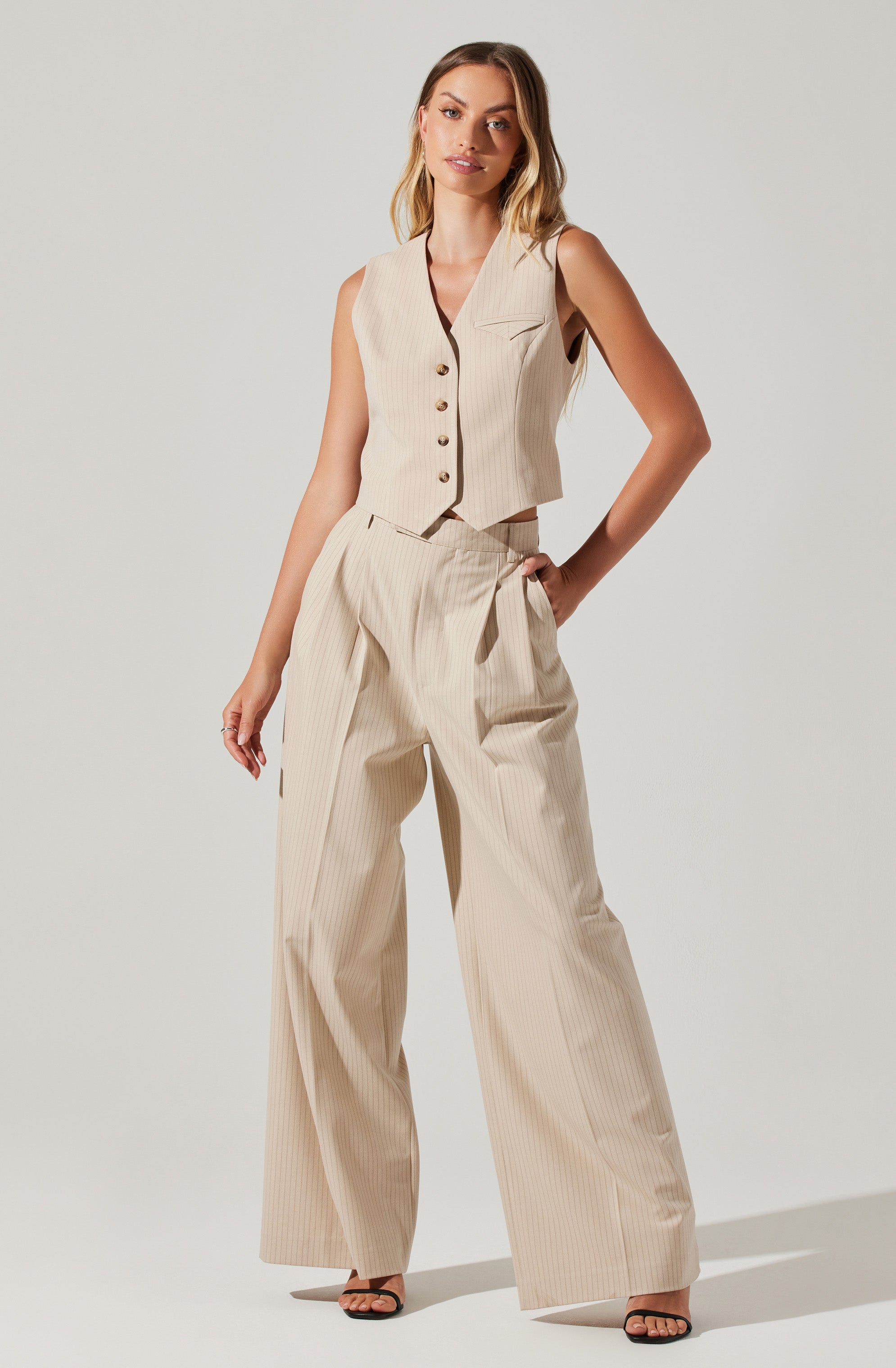Milani Wide Leg Trouser Pants-Aljck