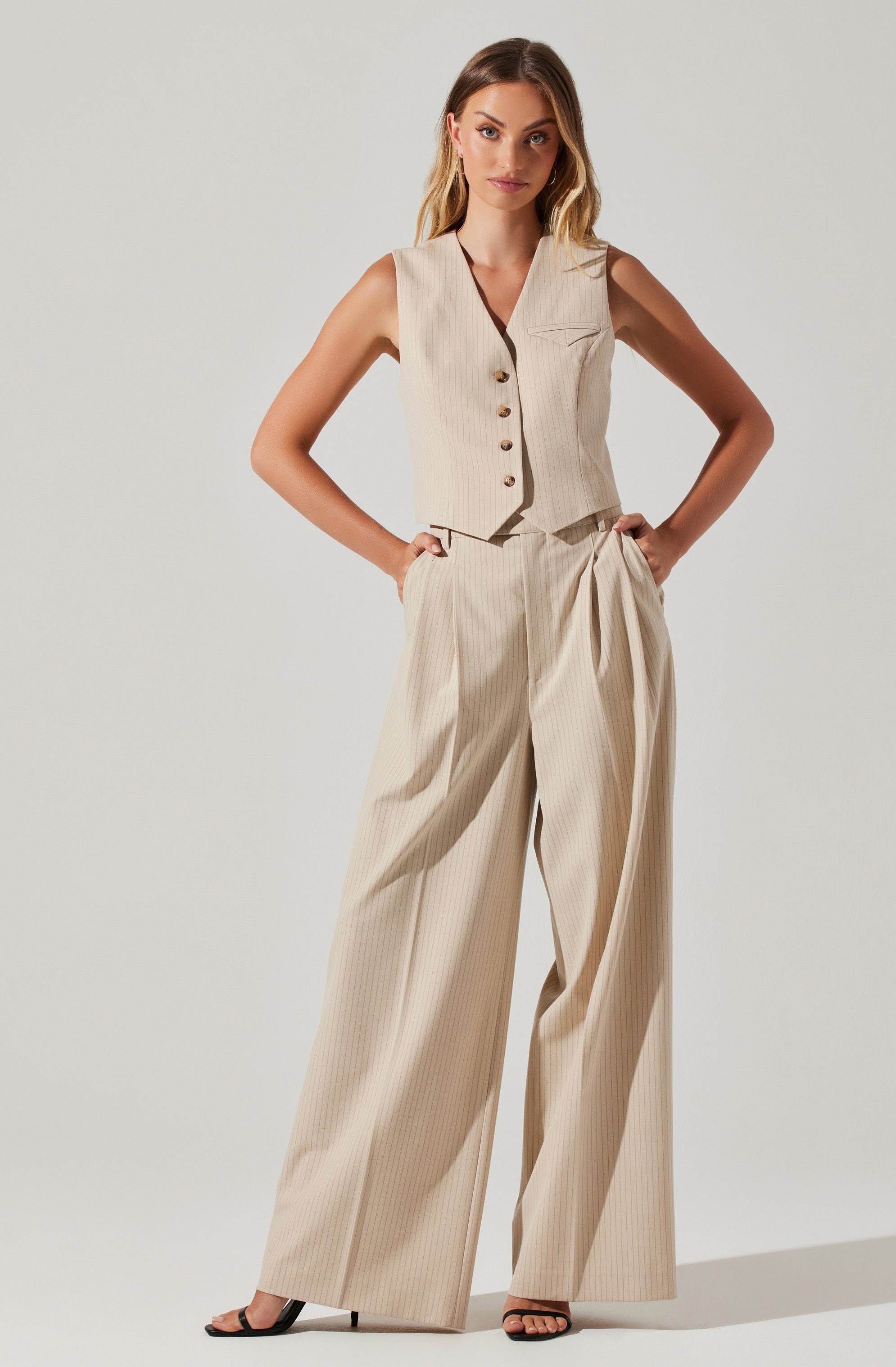 Milani Wide Leg Trouser Pants-Aljck
