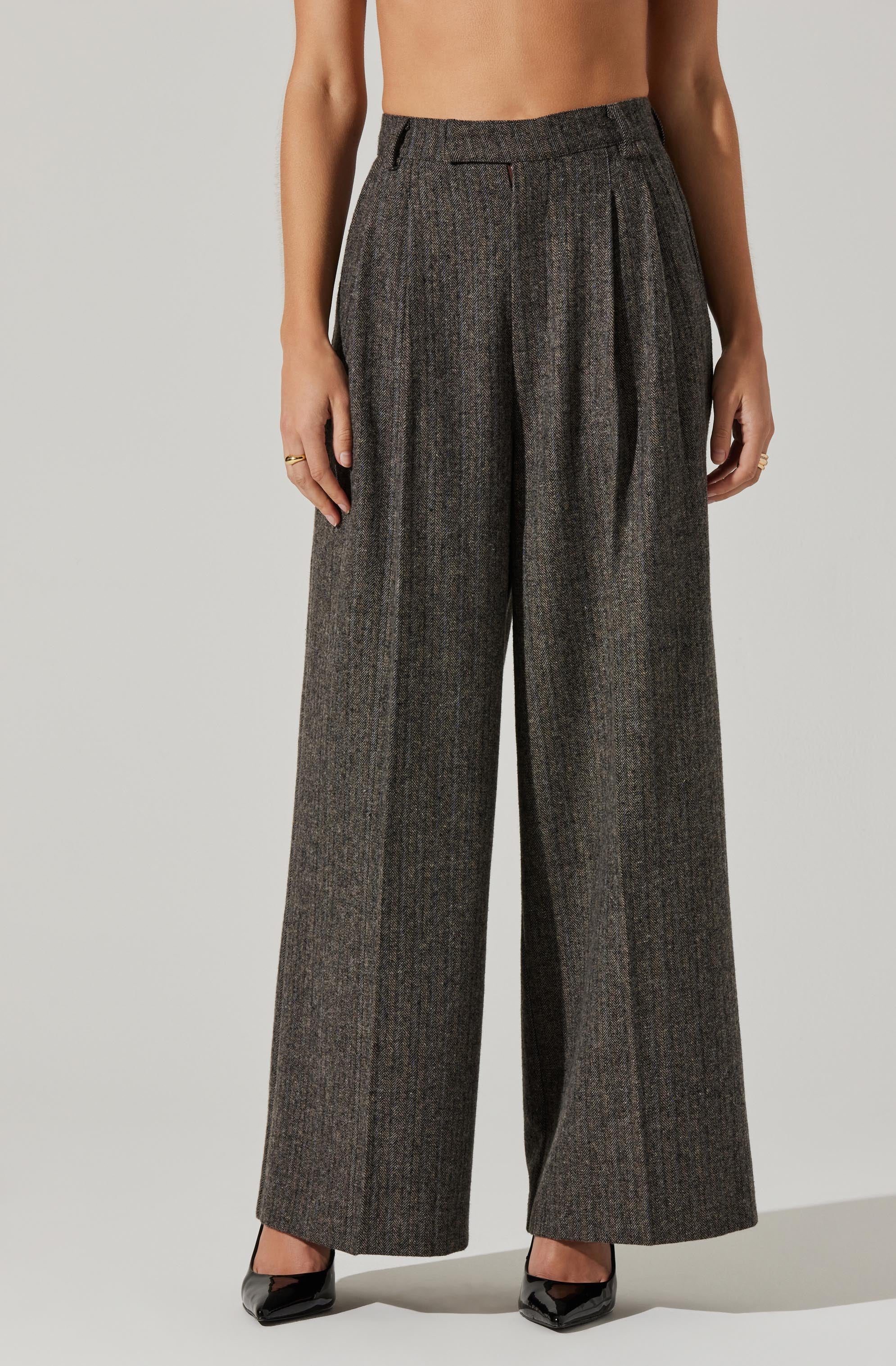 Milani Wide Leg Trouser Pants-Aljck