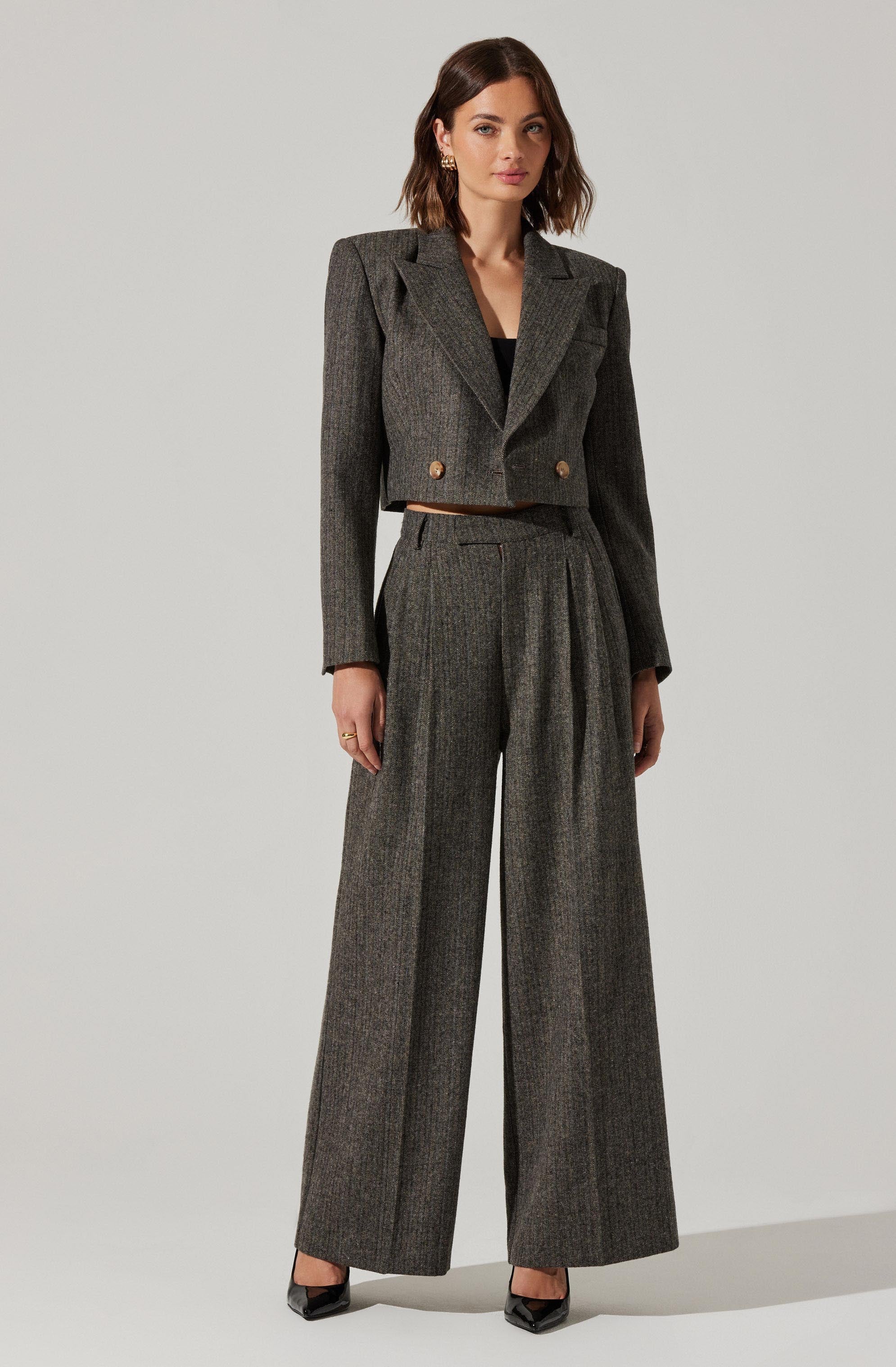 Milani Wide Leg Trouser Pants-Aljck