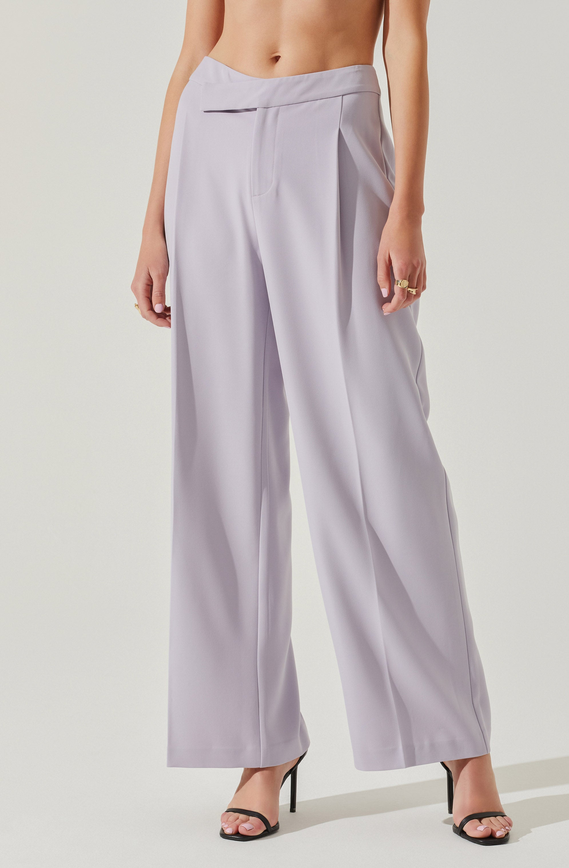 Rubina Criss-Cross Waist Wide Leg Pants-Aljck