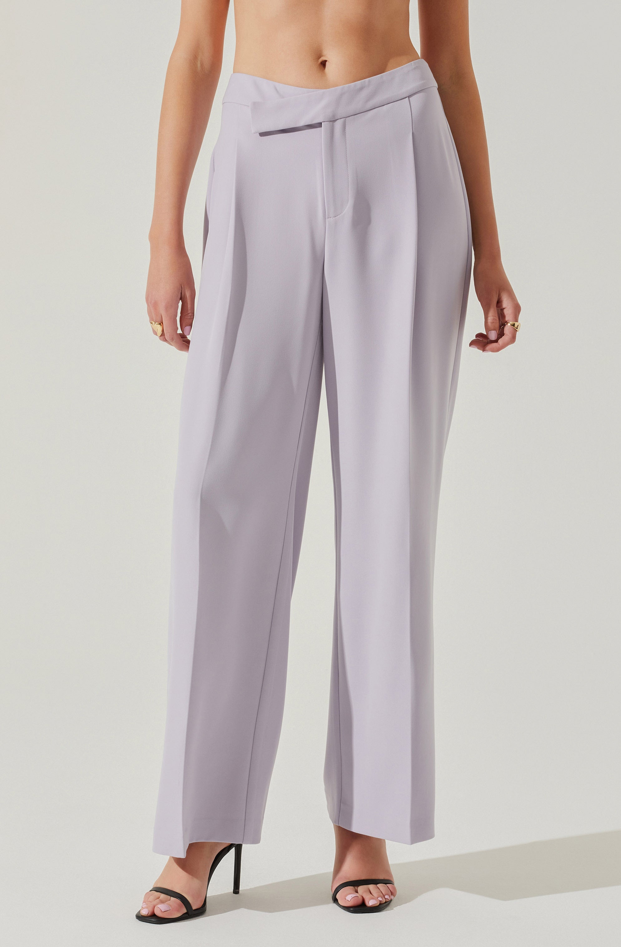 Rubina Criss-Cross Waist Wide Leg Pants-Aljck
