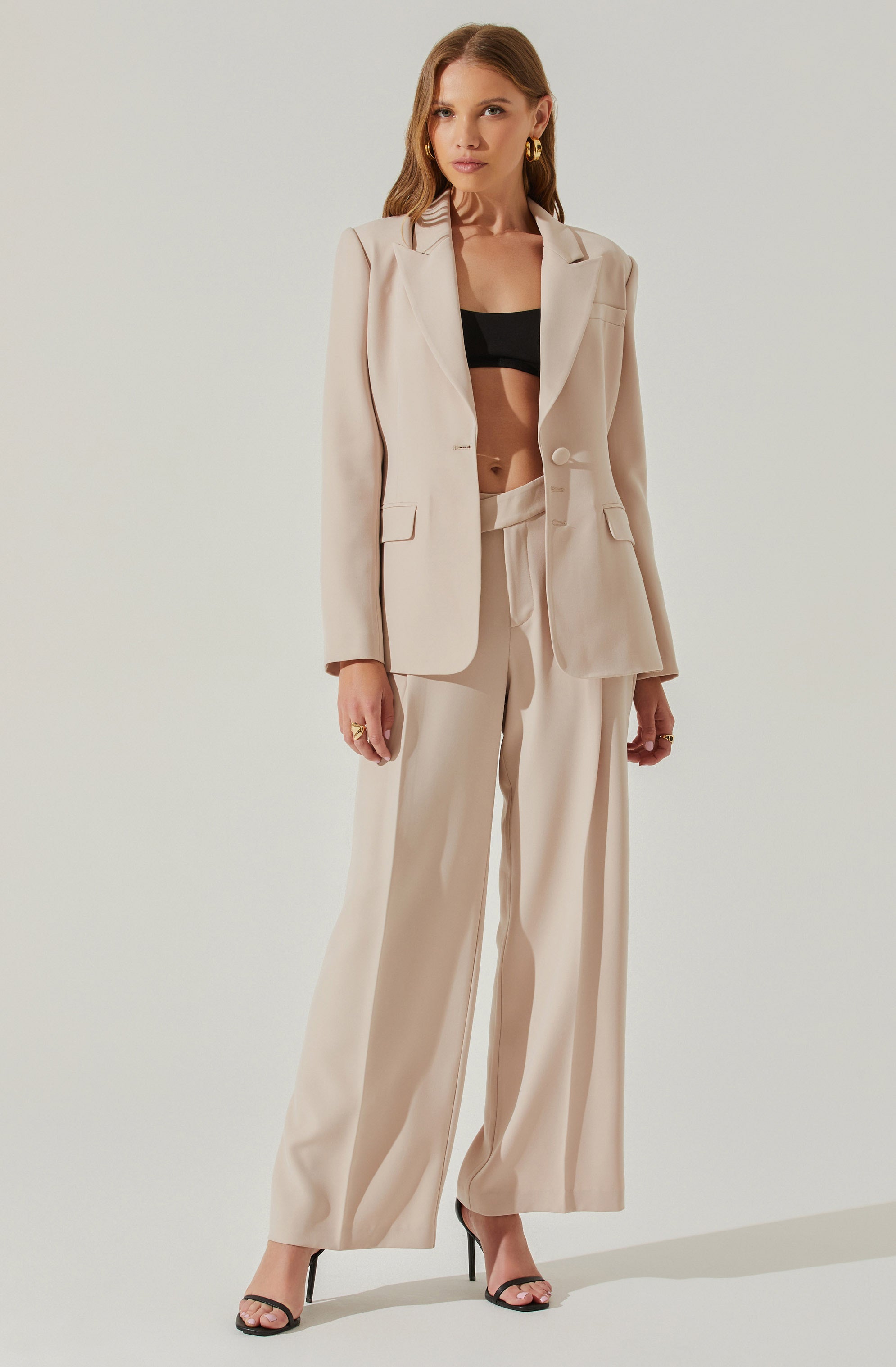 Rubina Criss-Cross Waist Wide Leg Pants-Aljck