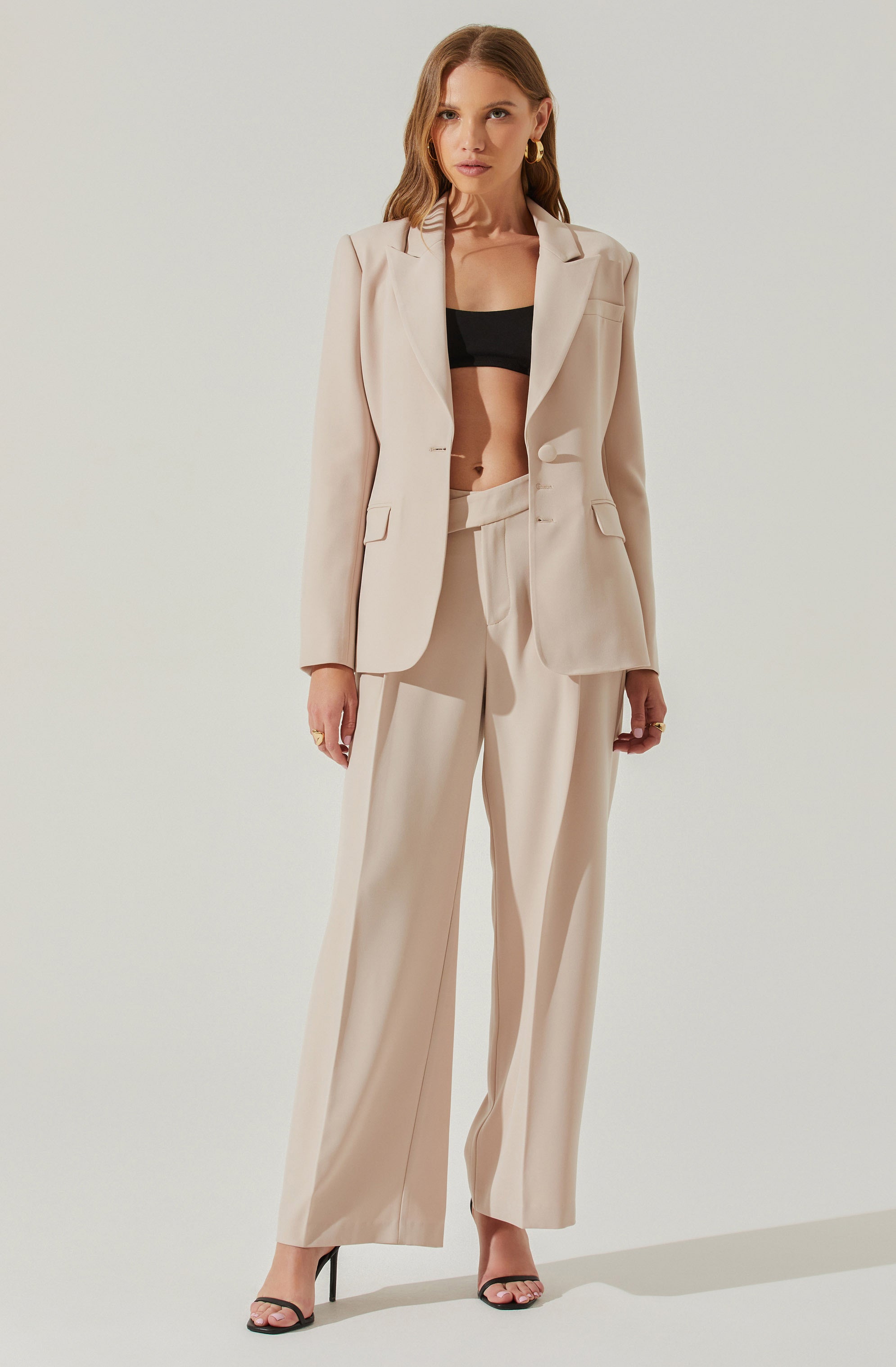 Rubina Criss-Cross Waist Wide Leg Pants-Aljck