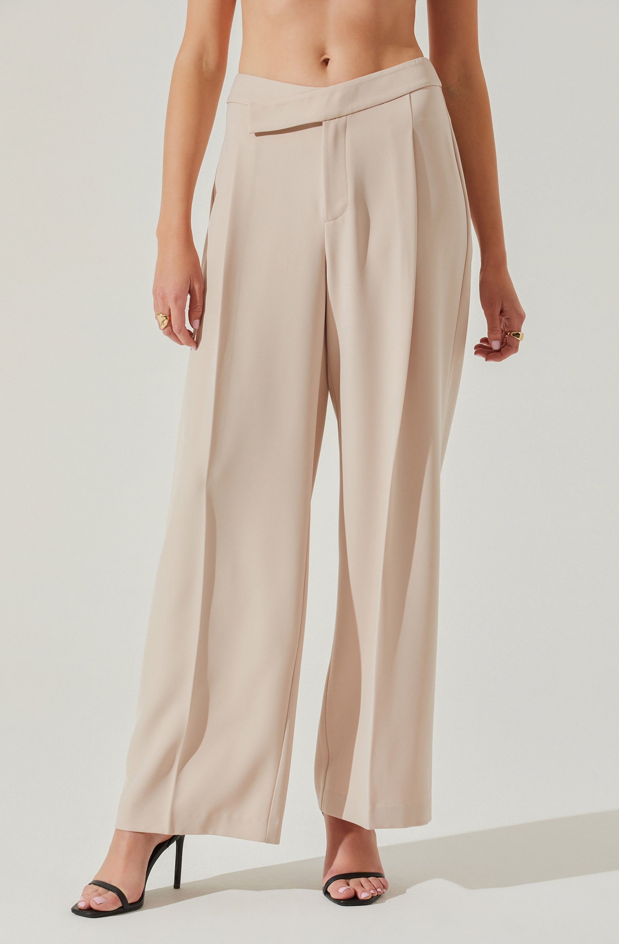 Rubina Criss-Cross Waist Wide Leg Pants-Aljck