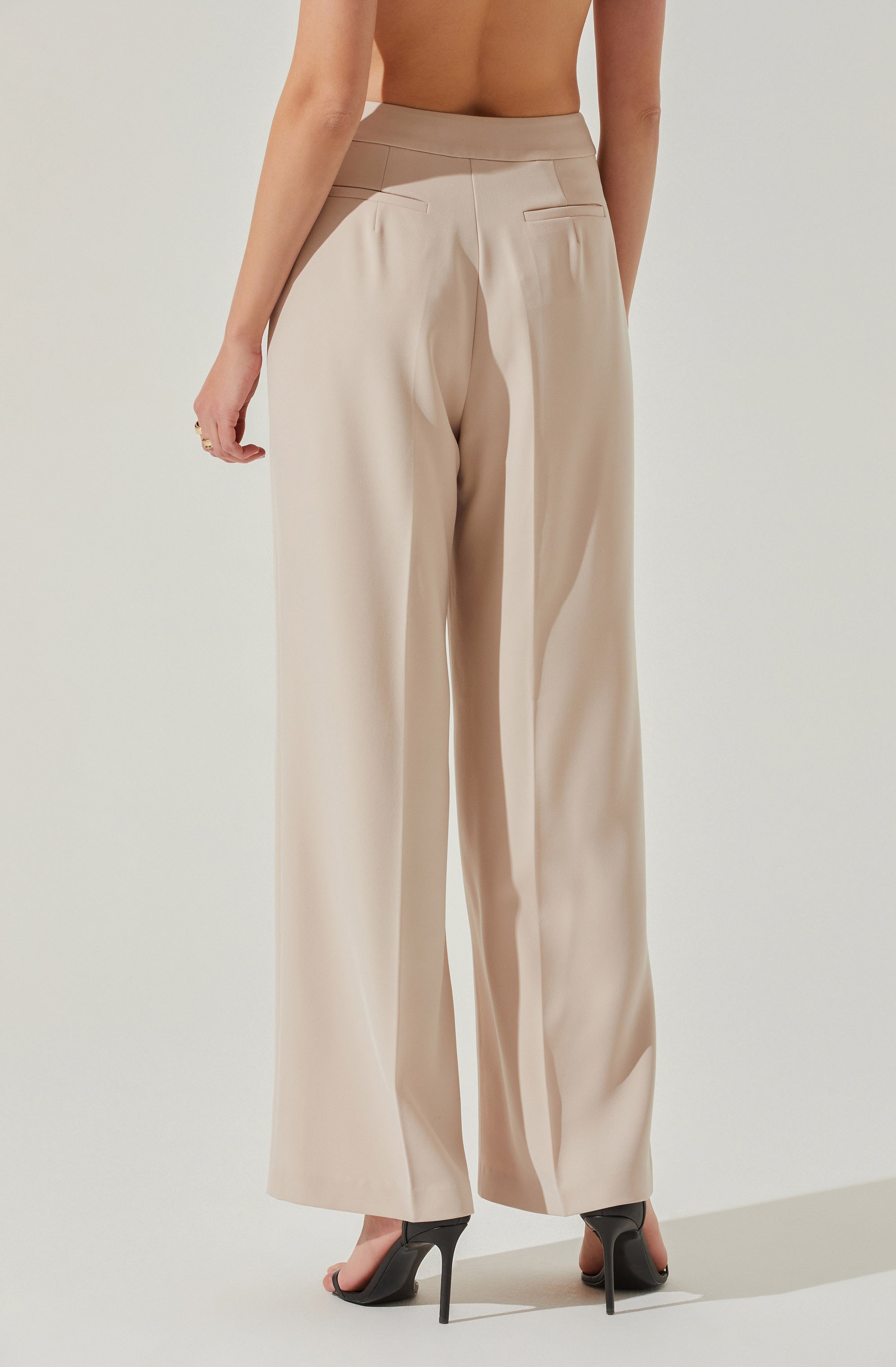 Rubina Criss-Cross Waist Wide Leg Pants-Aljck