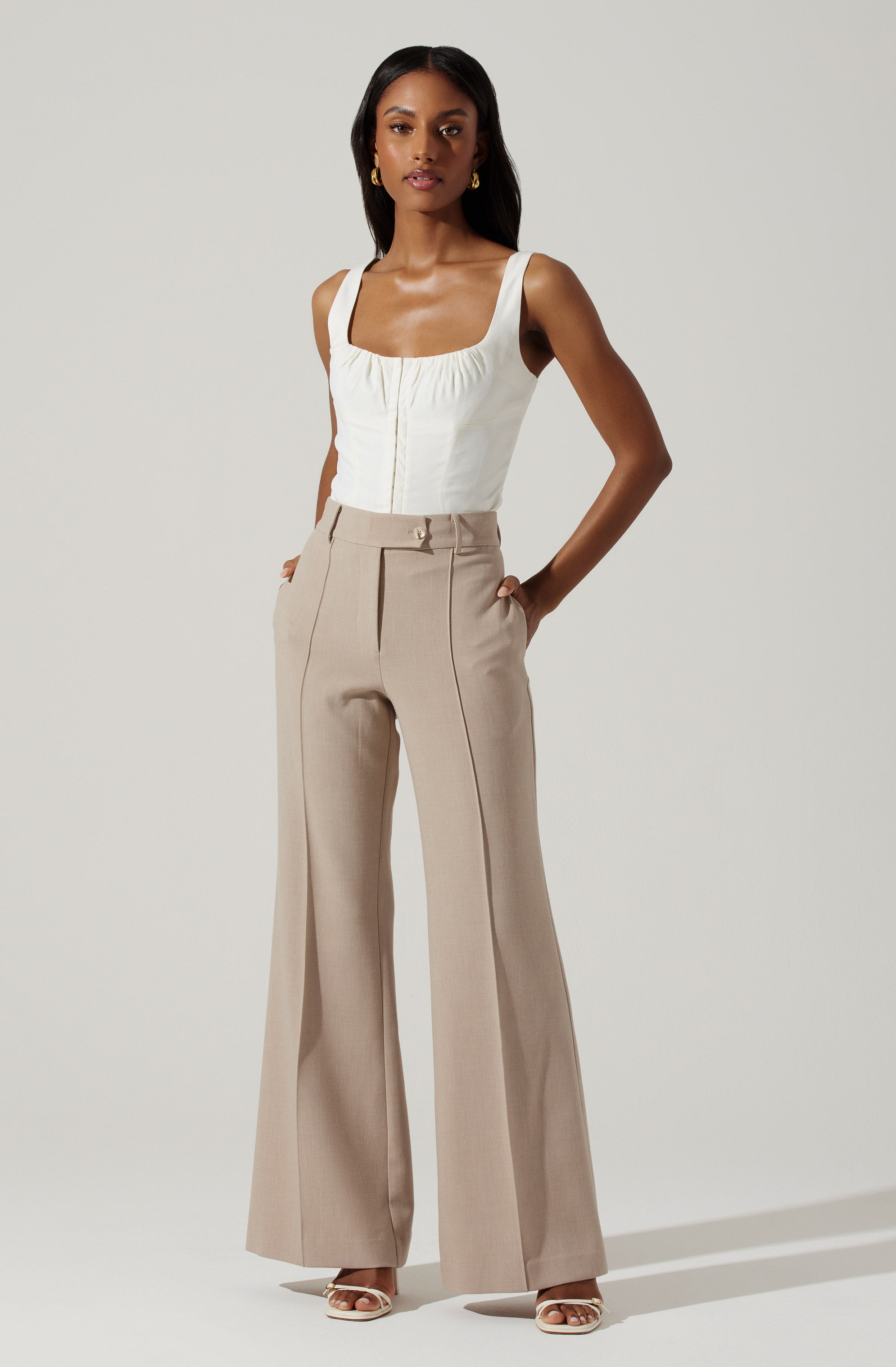 Chaser High Waisted Flare Pants-Aljck