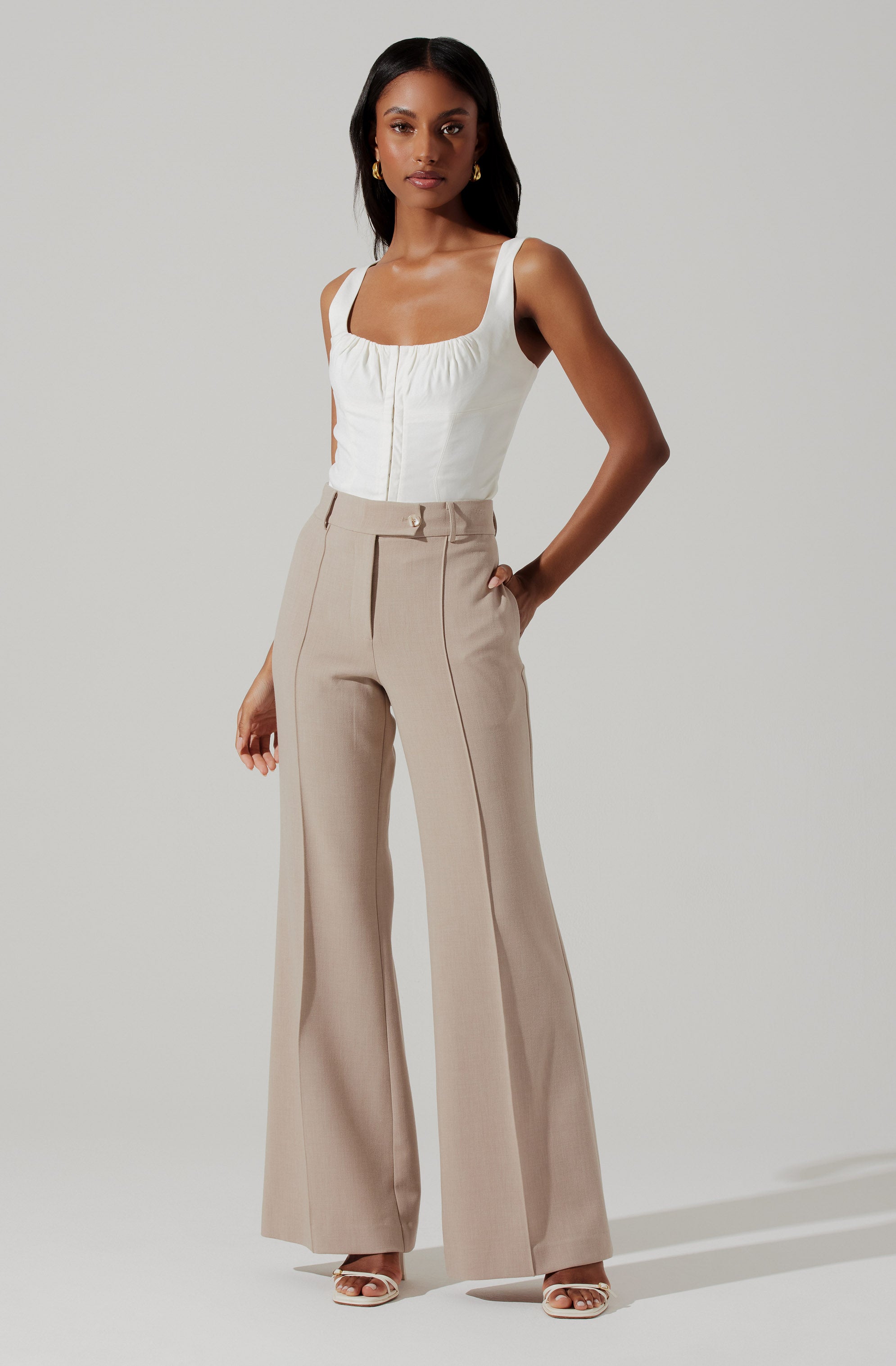 Chaser High Waisted Flare Pants-Aljck