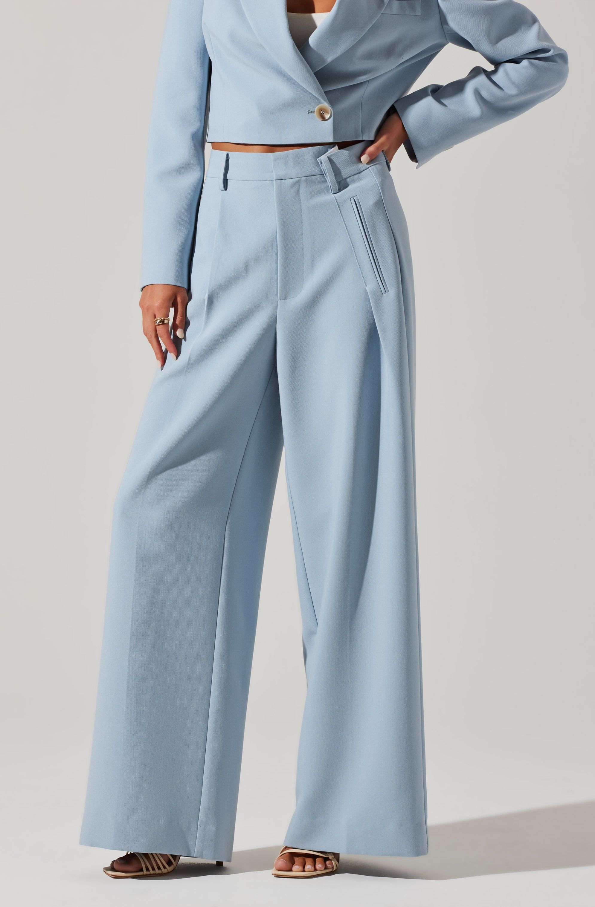 Dawson Asymmetric Wide Leg Pants-Aljck