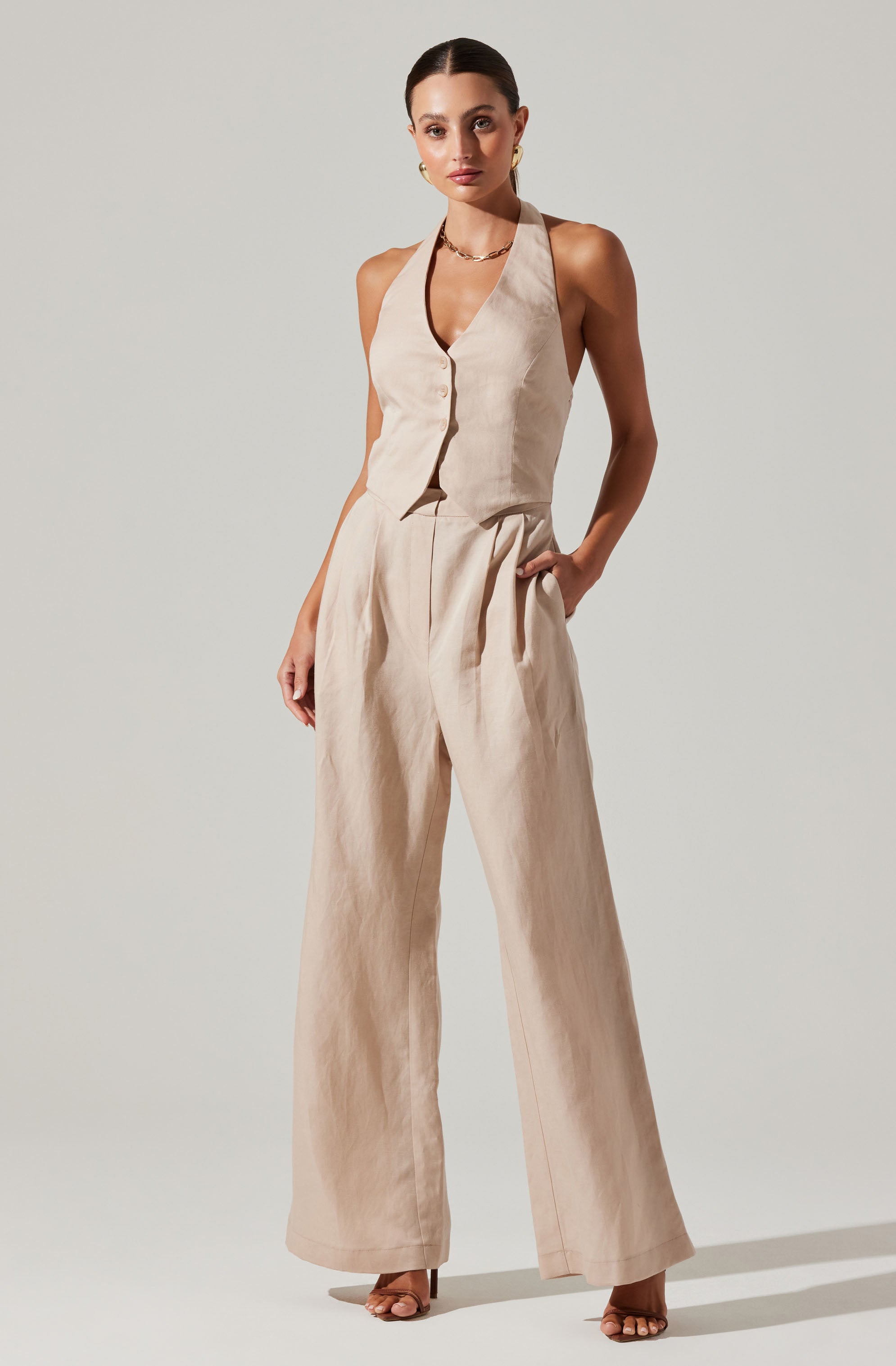 Tatum Halter Neck Jumpsuit-Aljck
