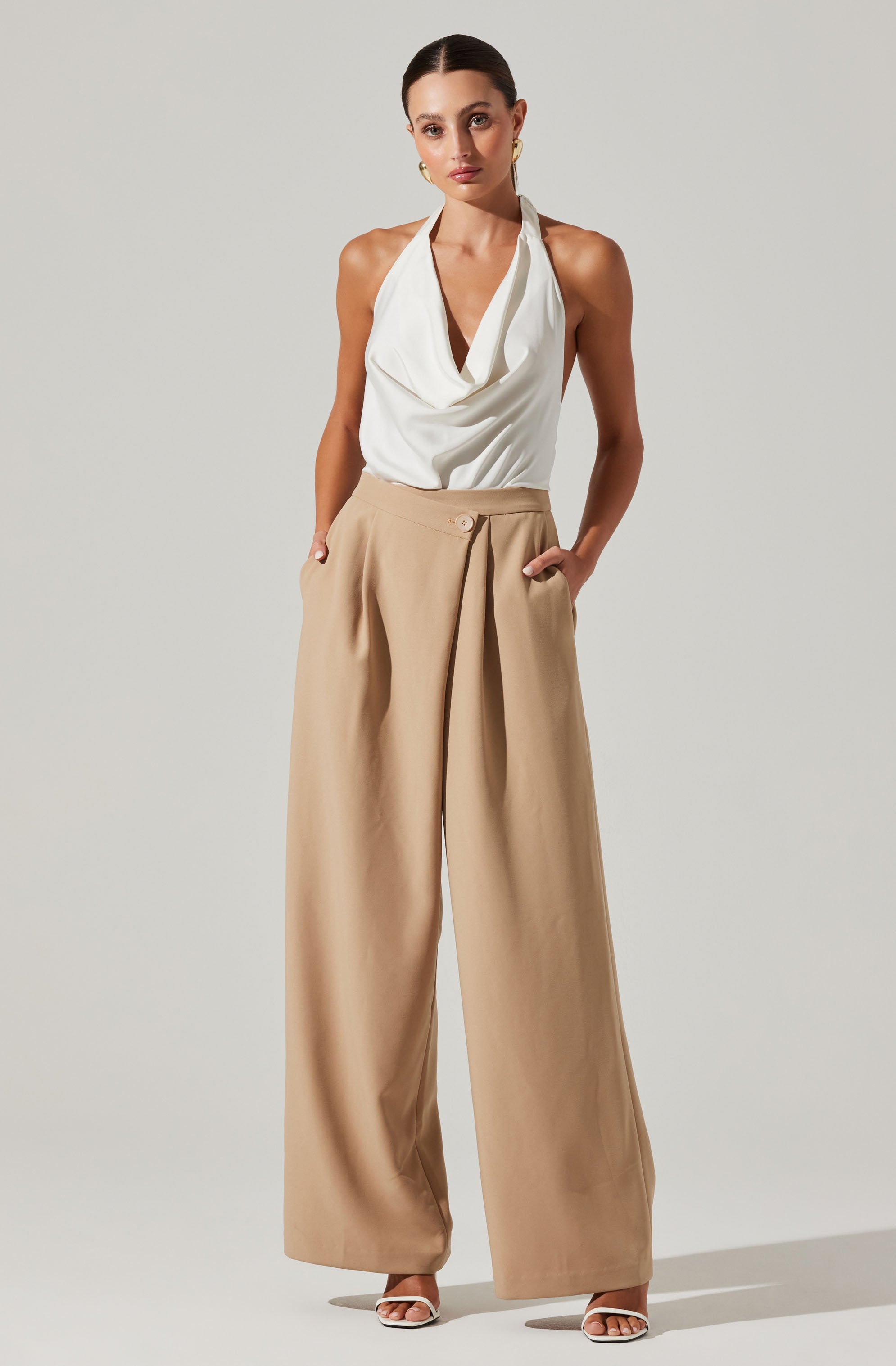 Aryn Cowl Neck Halter Jumpsuit-Aljck