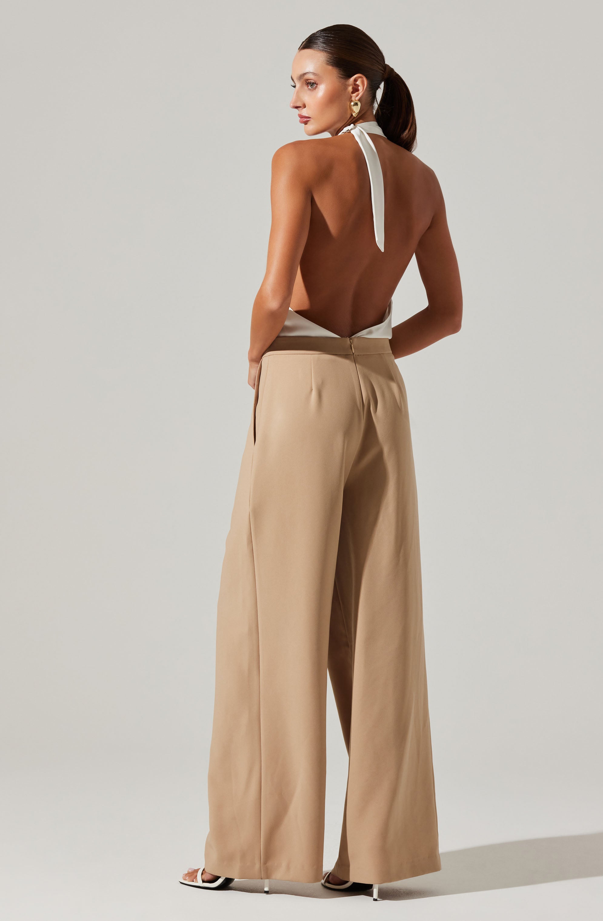 Aryn Cowl Neck Halter Jumpsuit-Aljck