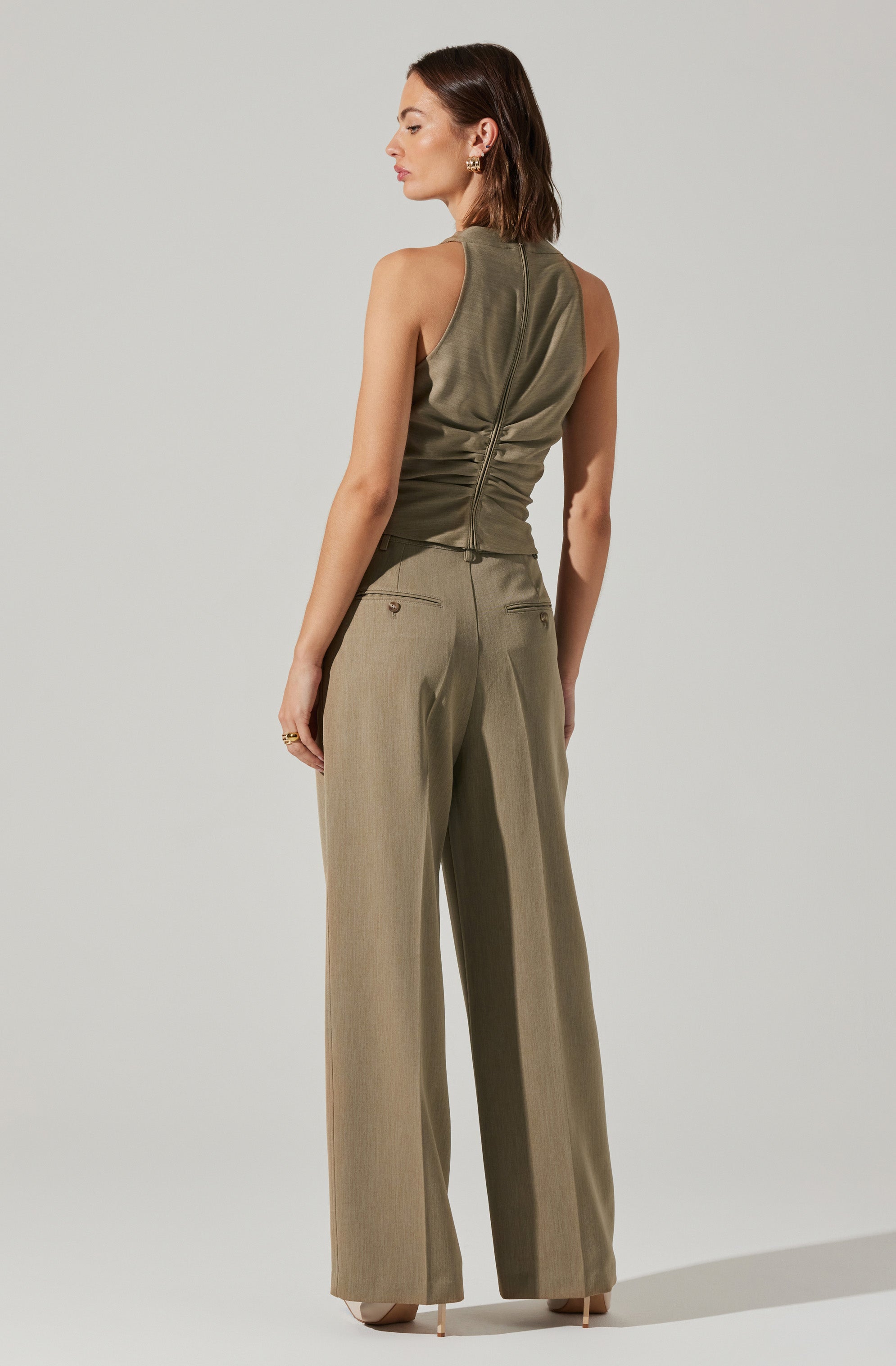 Faria High Waisted Trouser Pants-Aljck