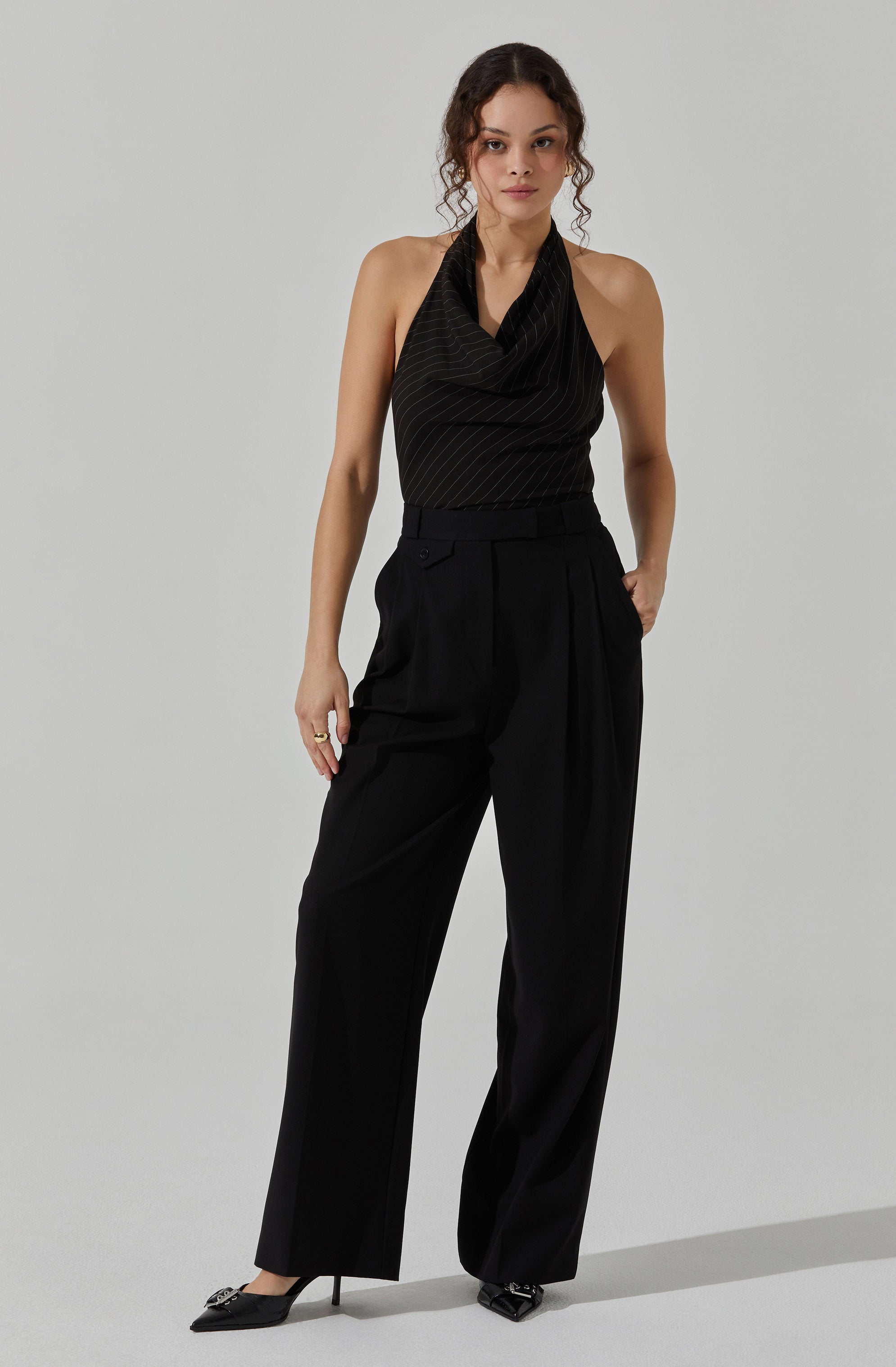 Bryony High Waisted Trouser Pants-Aljck