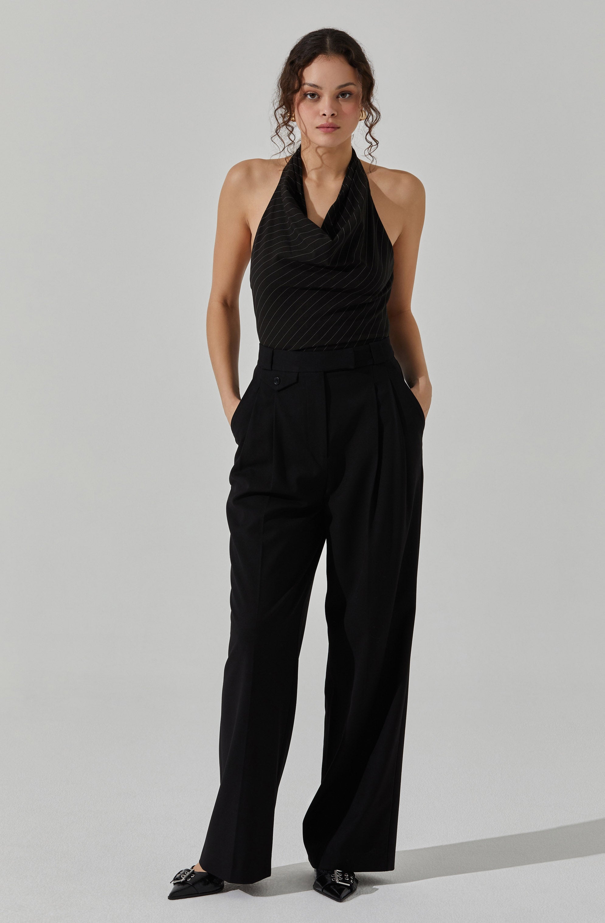 Bryony High Waisted Trouser Pants-Aljck
