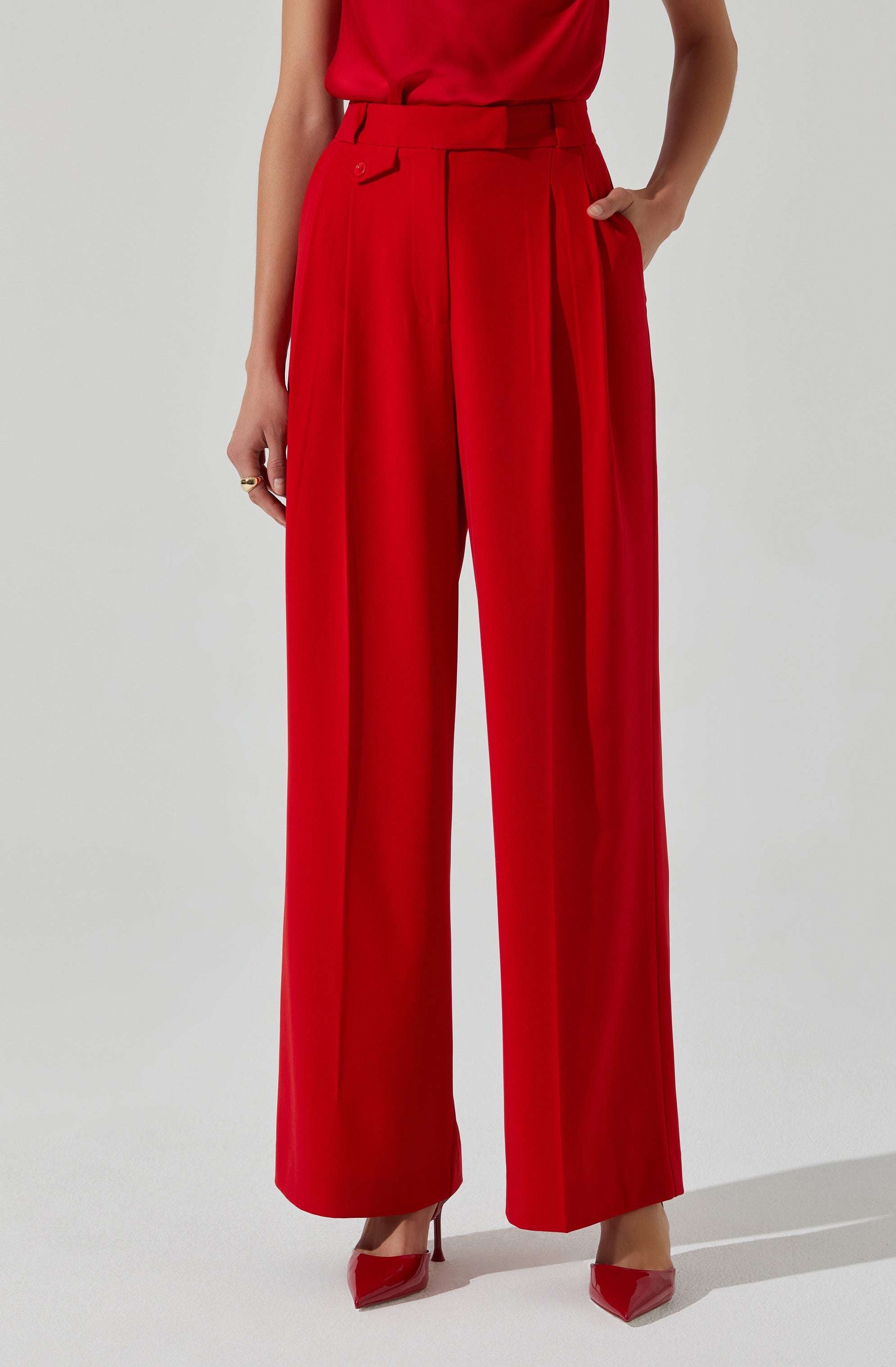 Bryony High Waisted Trouser Pants-Aljck