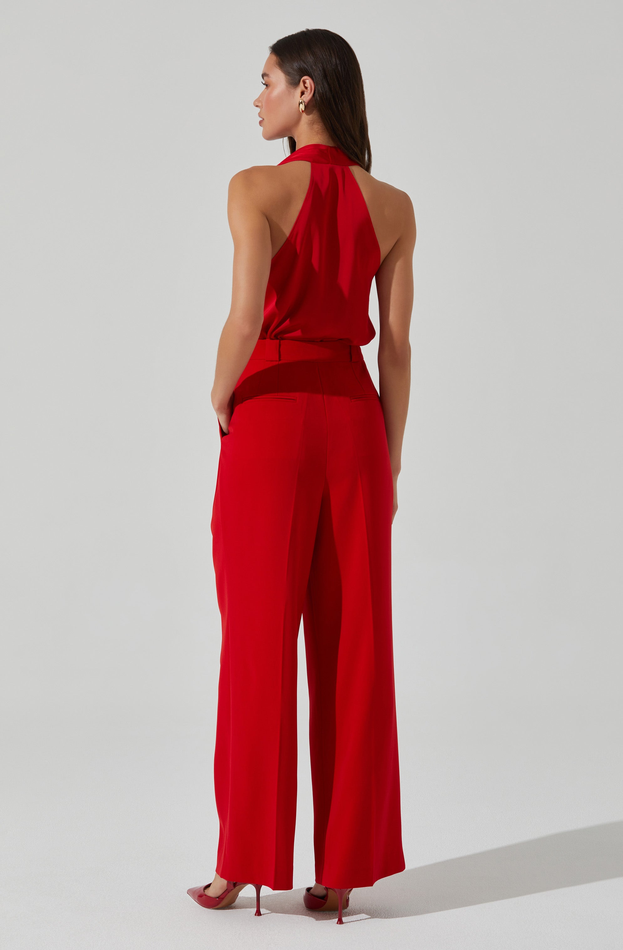 Bryony High Waisted Trouser Pants-Aljck