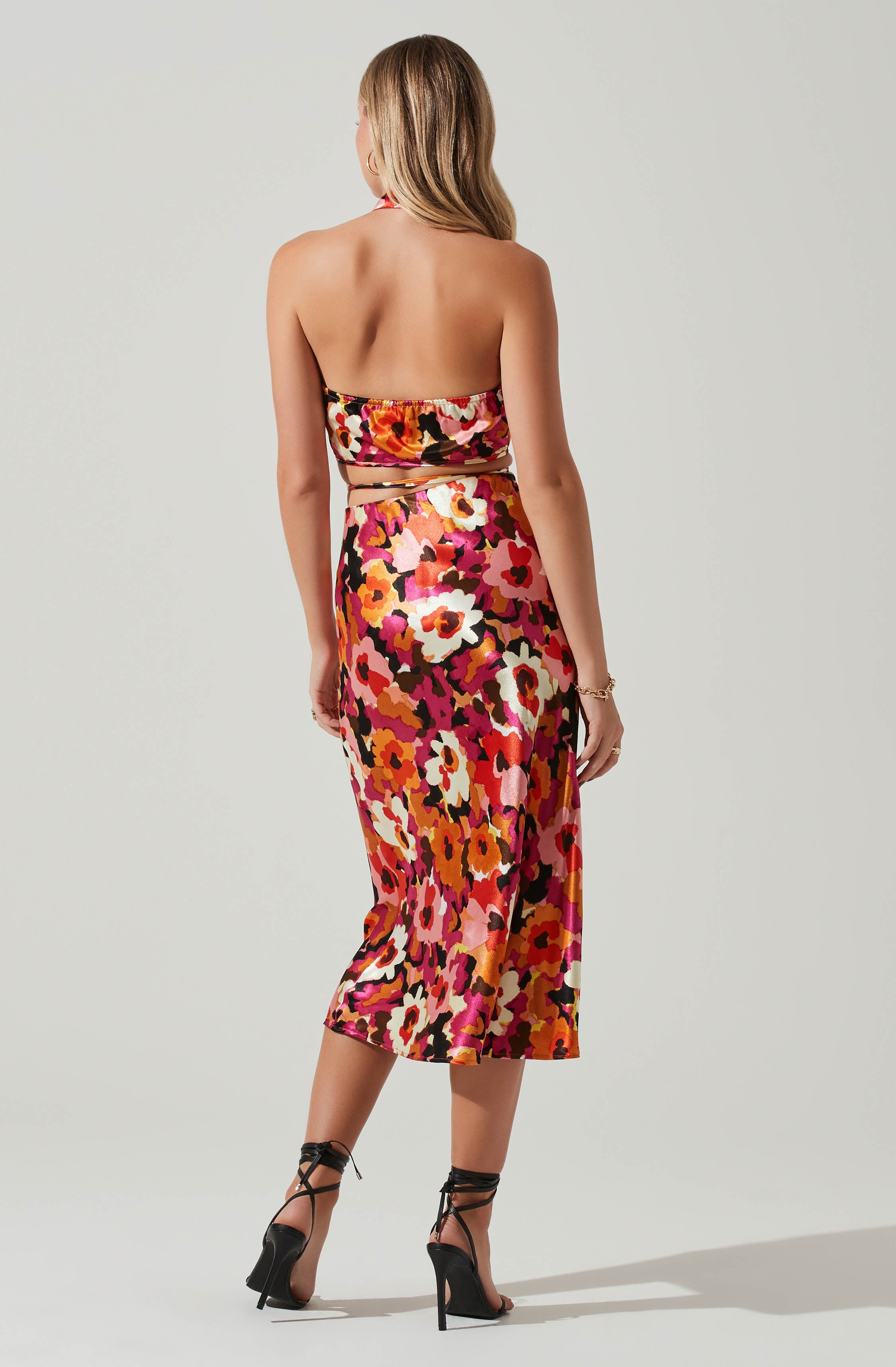 Nava Floral Midi Skirt-Aljck