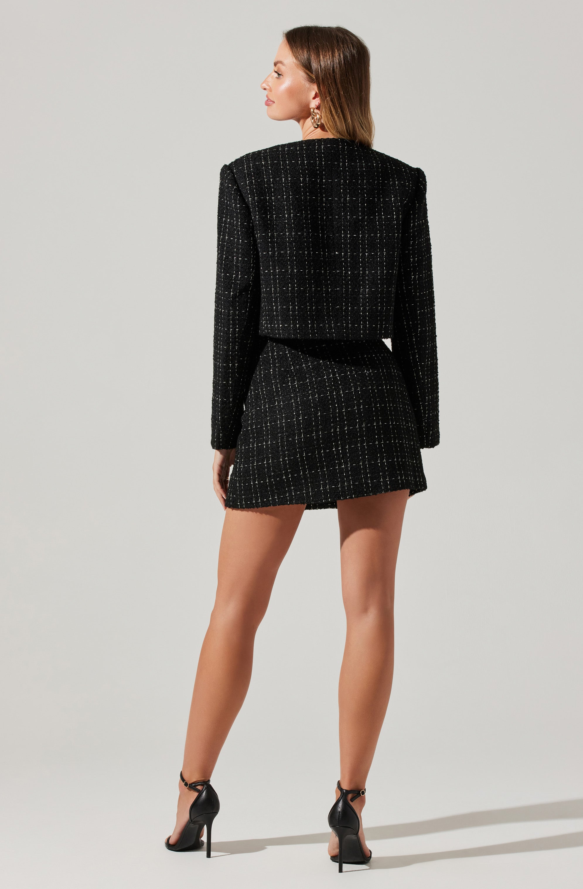 Covina Tweed Mini Skirt-Aljck