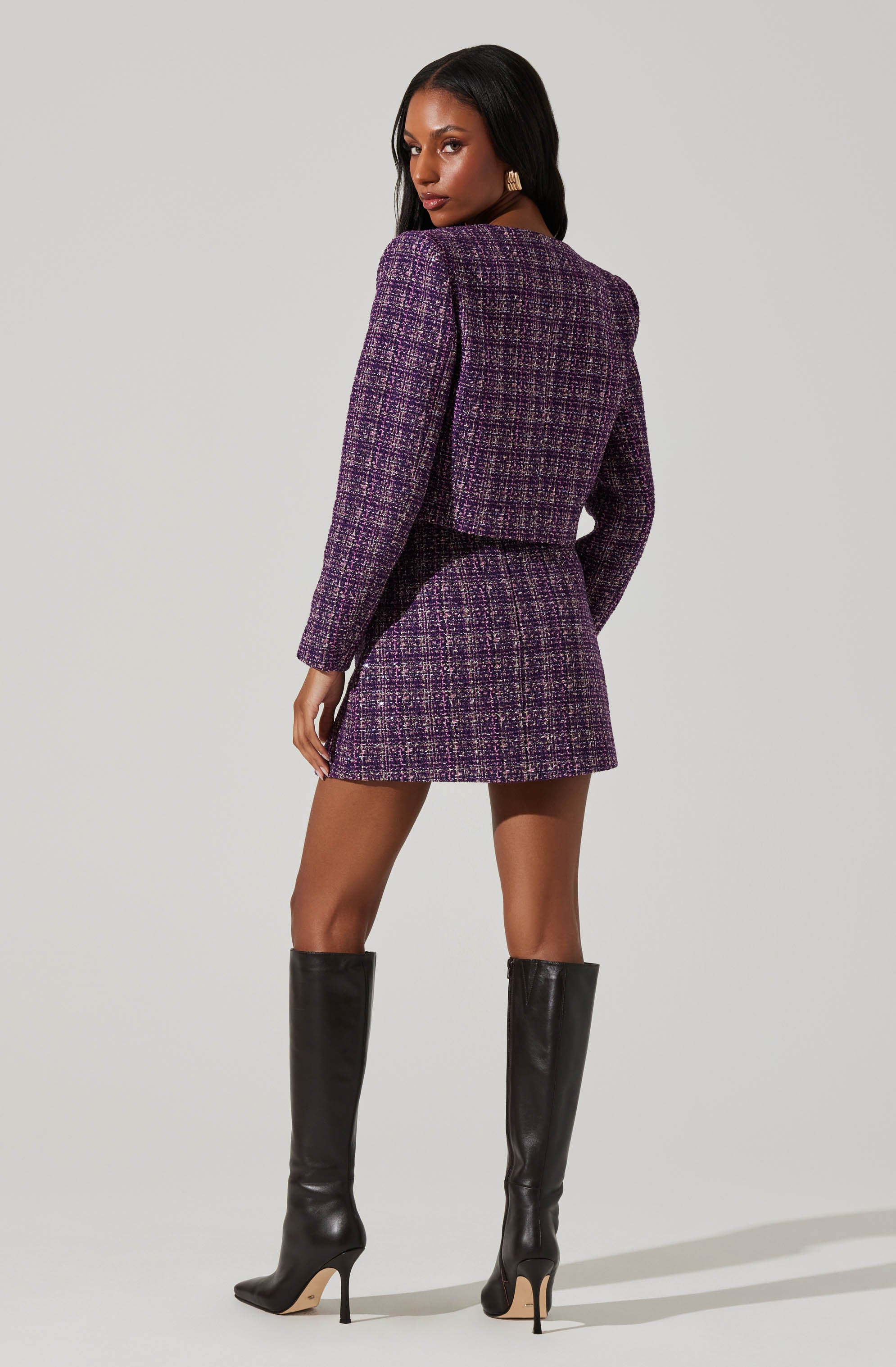 Covina Tweed Mini Skirt-Aljck