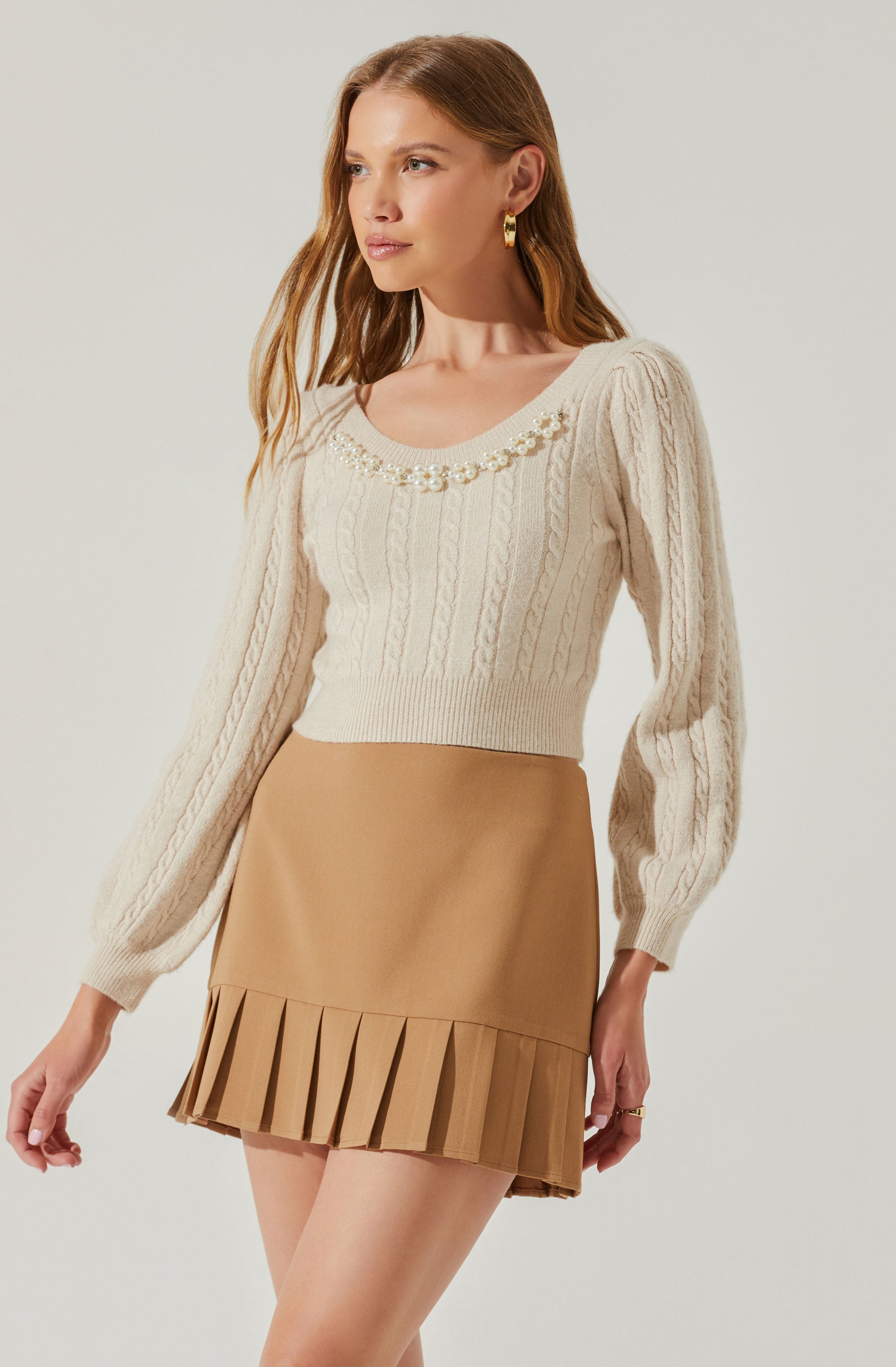 Fabiana Pleated Mini Skirt-Aljck