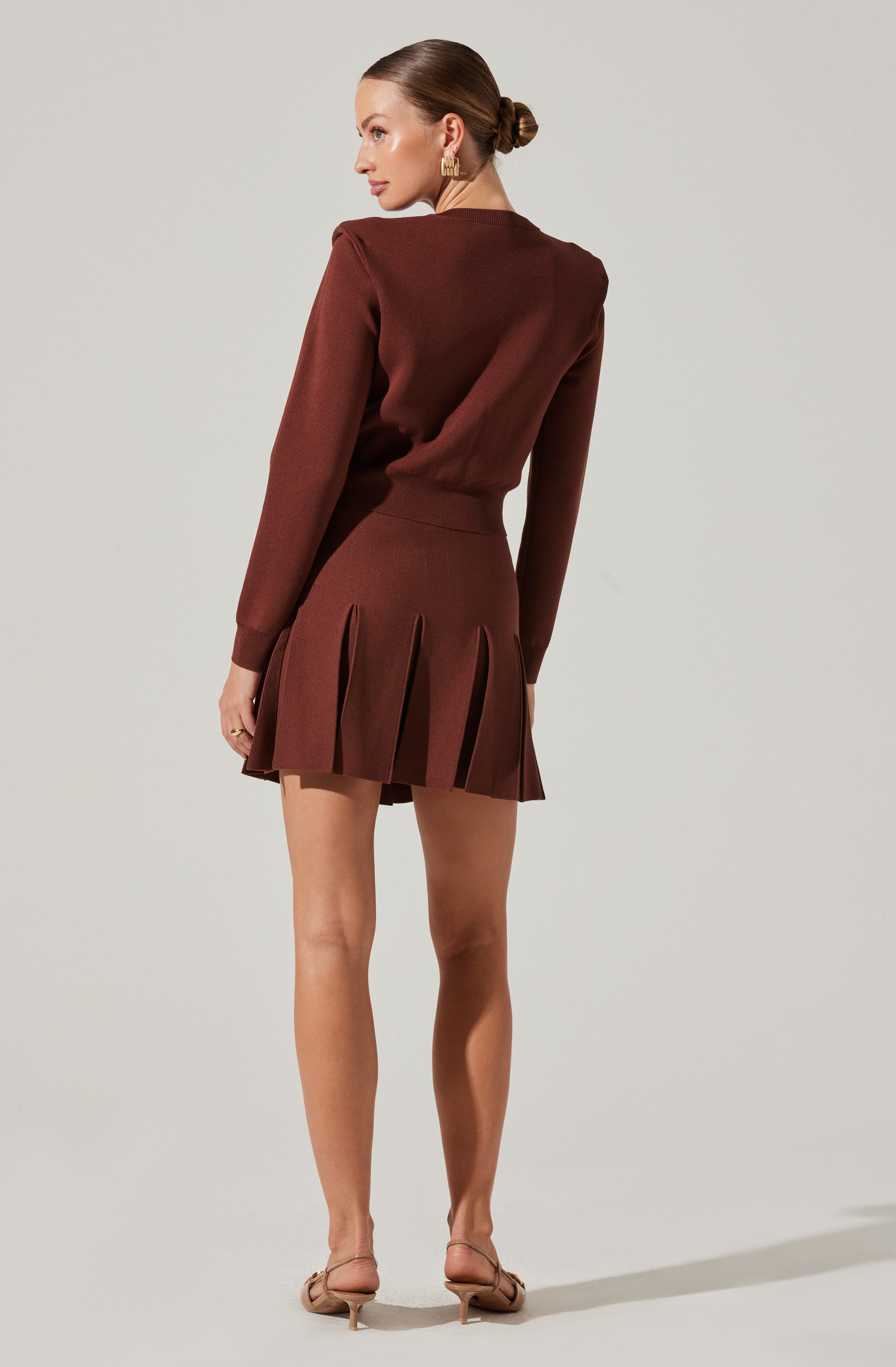 Denisa Pleated Mini Skirt-Aljck