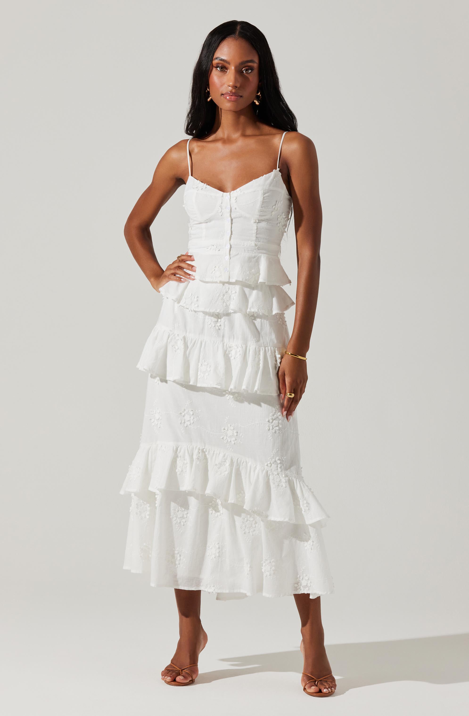 Foufette Tiered Midi Skirt-Aljck