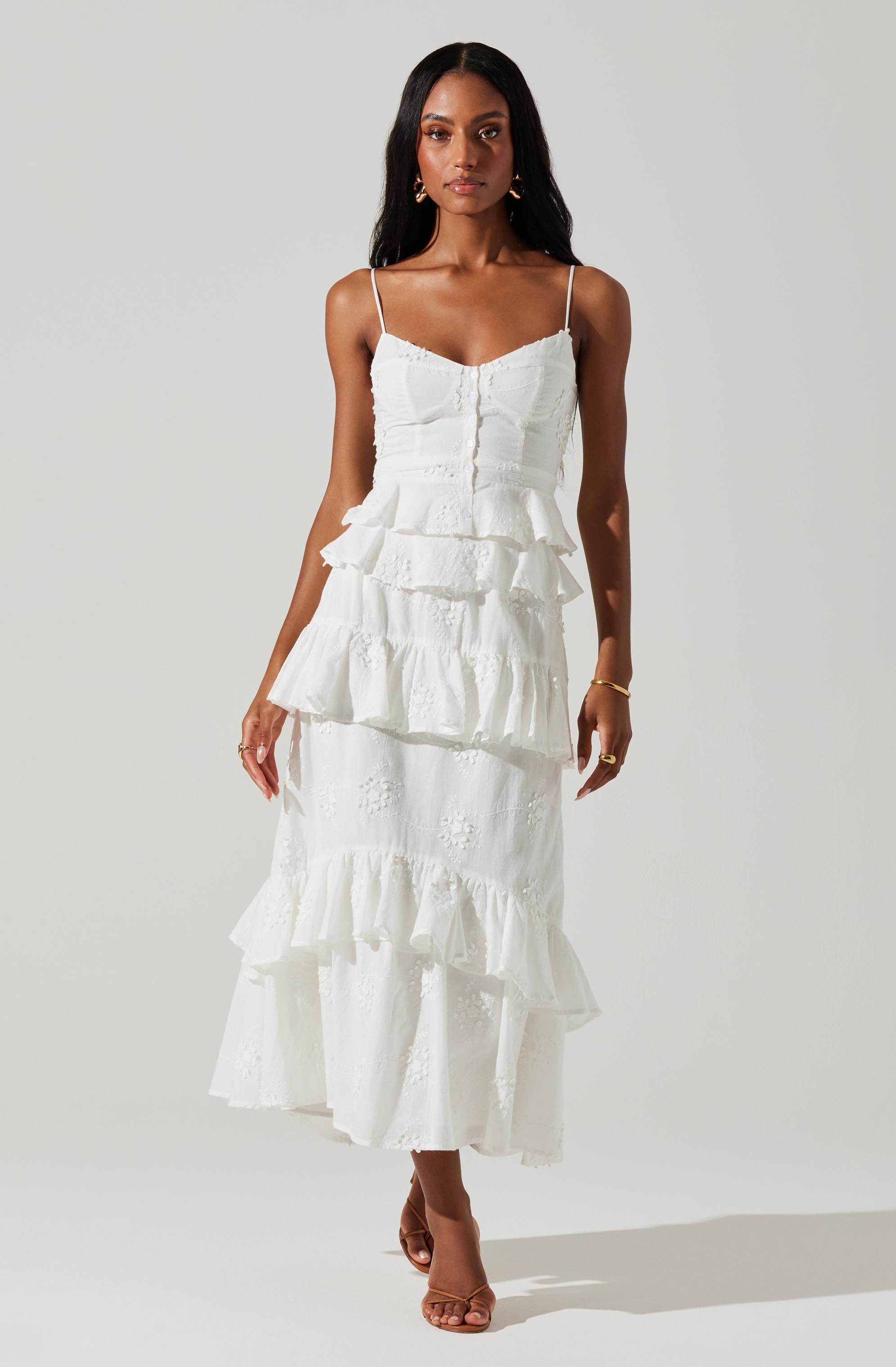 Foufette Tiered Midi Skirt-Aljck