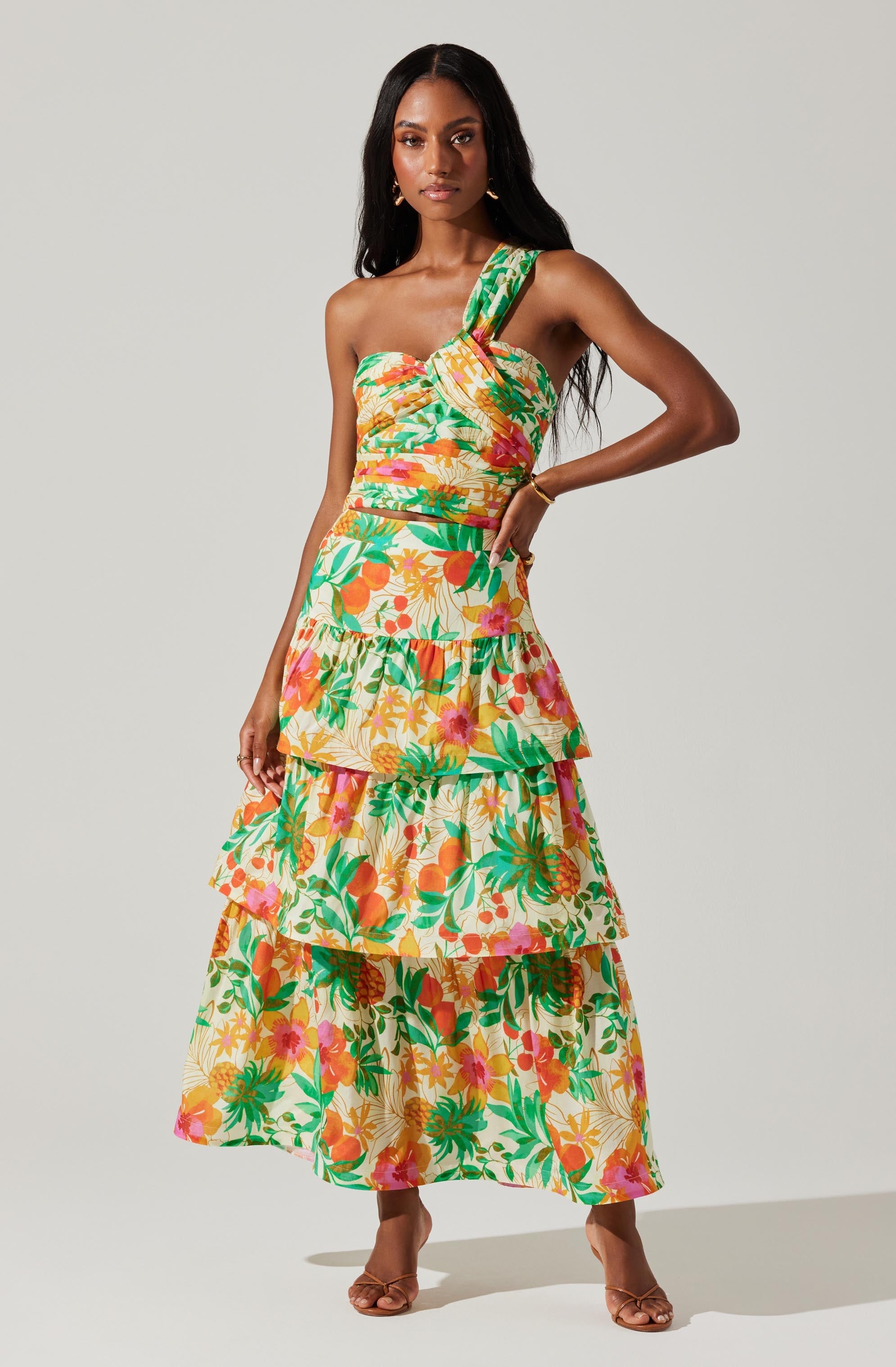 Rooni Tiered Maxi Skirt-Aljck