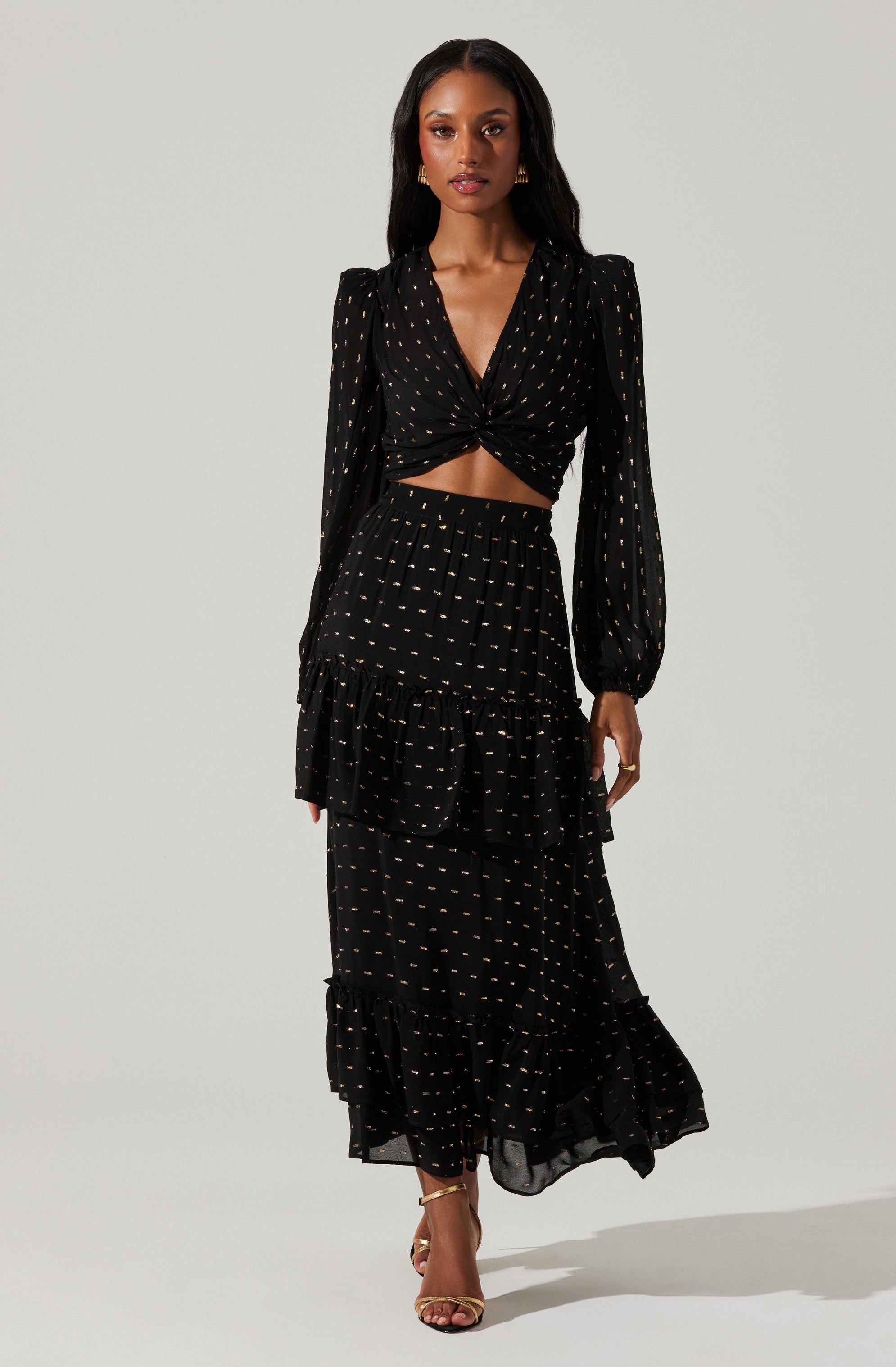 Nix Tiered Maxi Skirt-Aljck