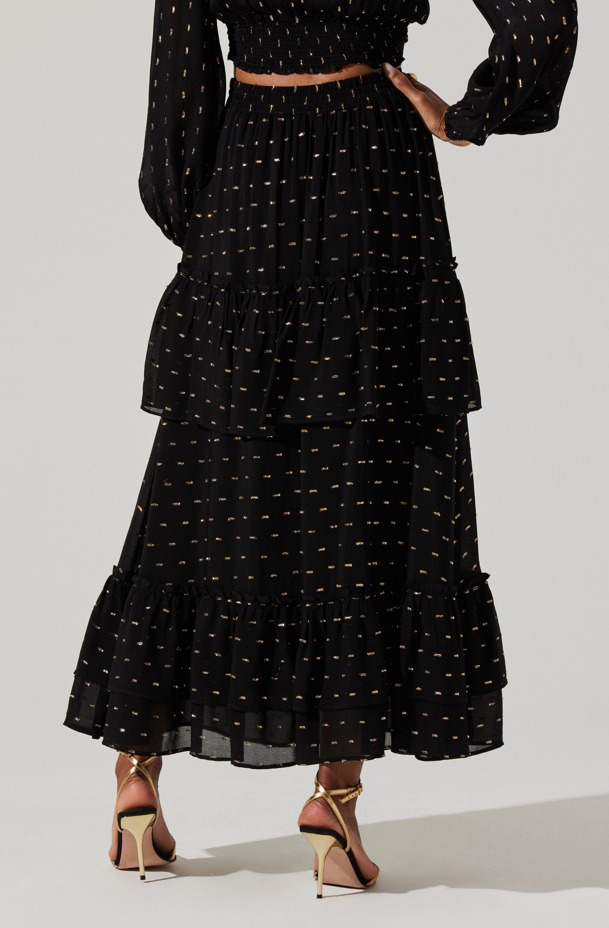 Nix Tiered Maxi Skirt-Aljck