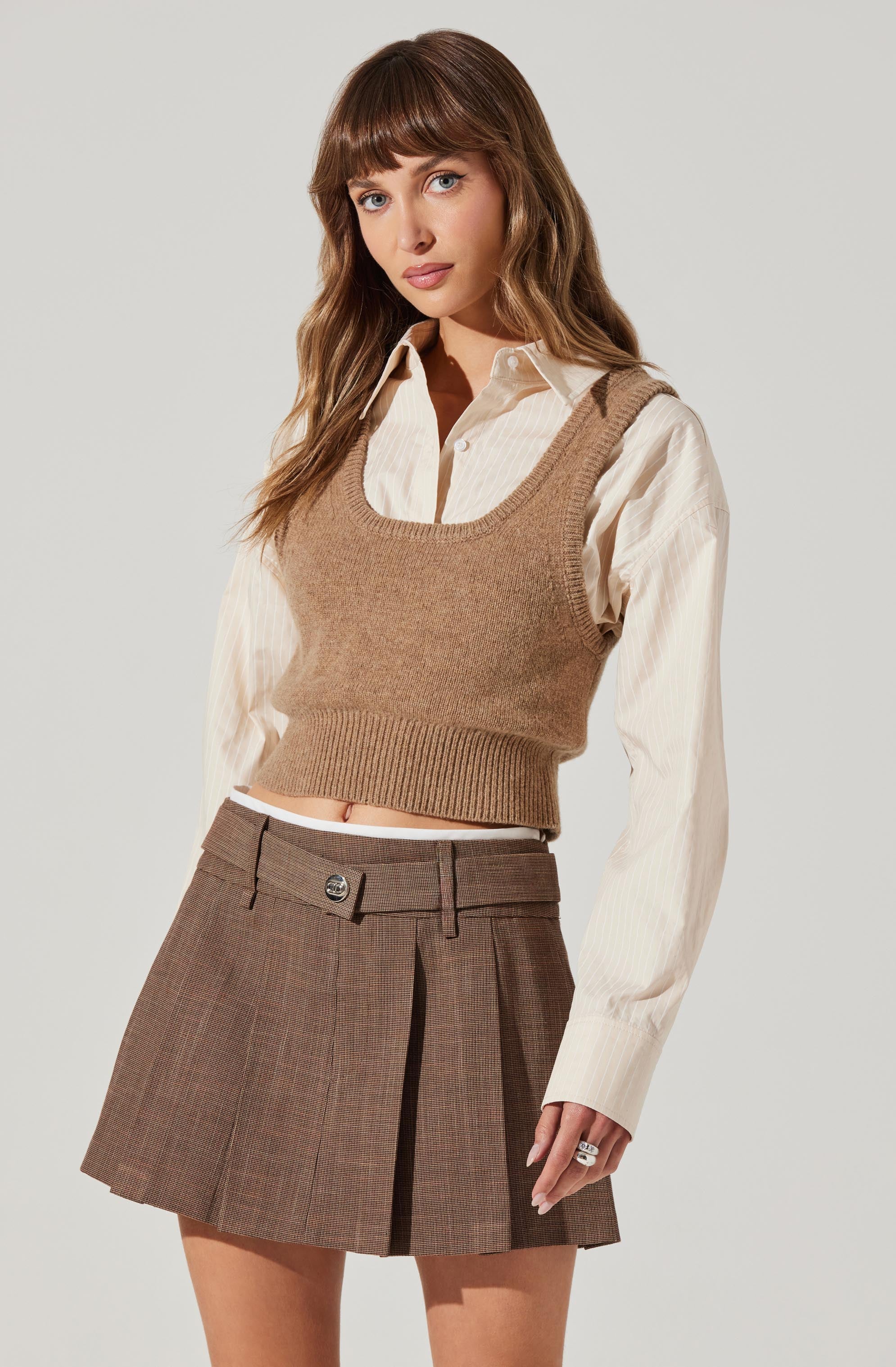 Eirwen Pleated Mini Skirt-Aljck