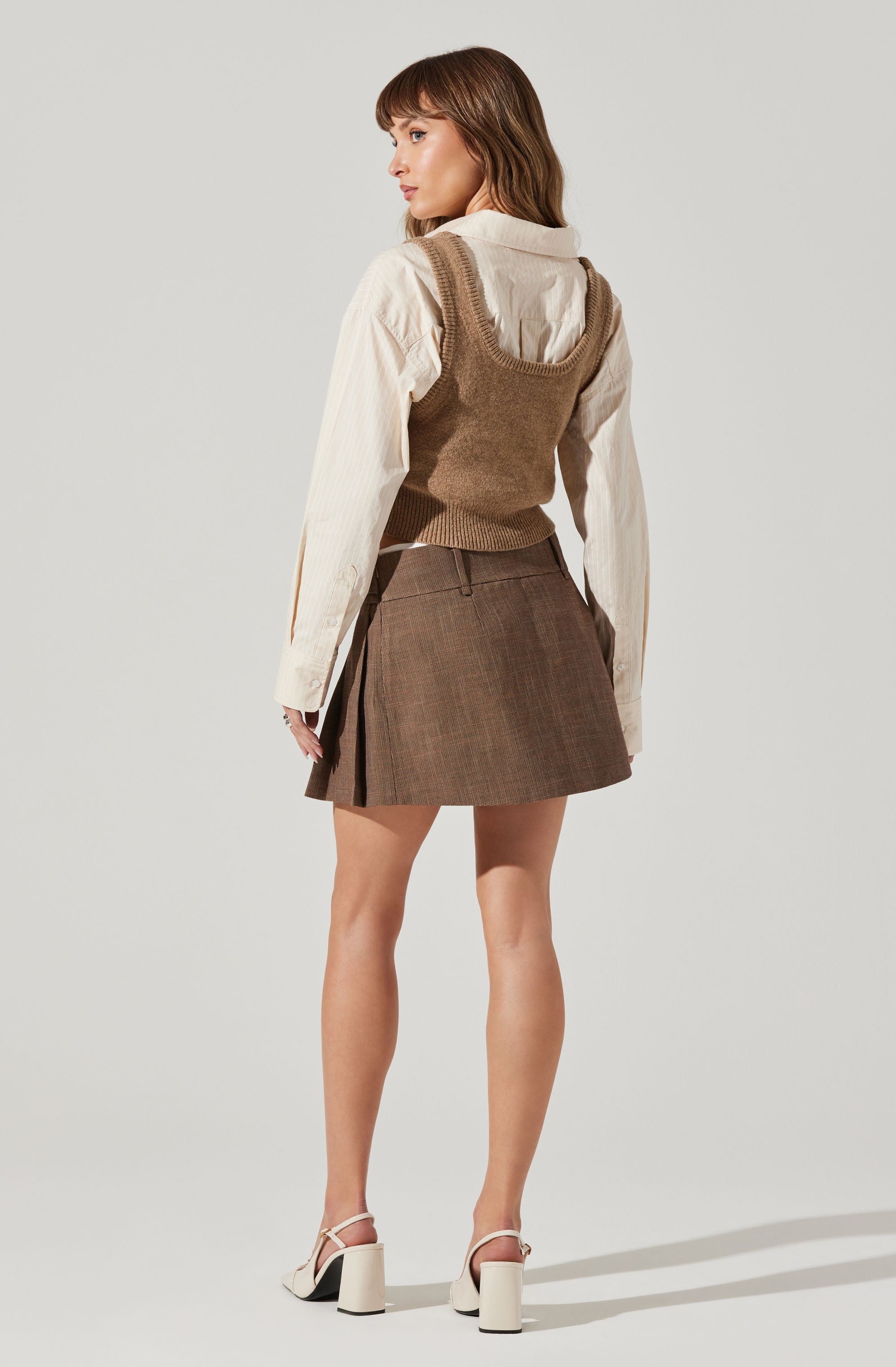 Eirwen Pleated Mini Skirt-Aljck