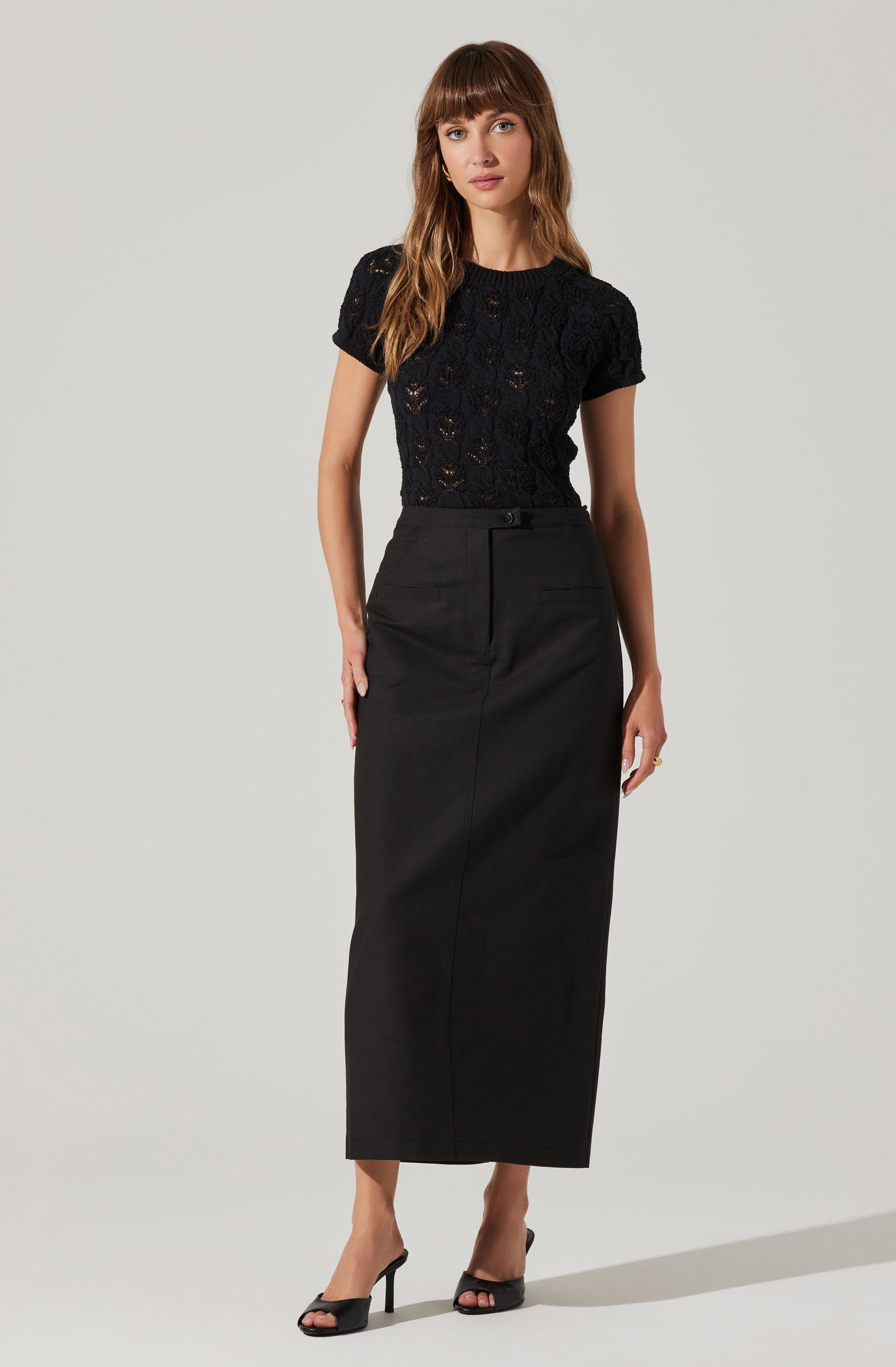 Sibley Tailored Midi Skirt-Aljck