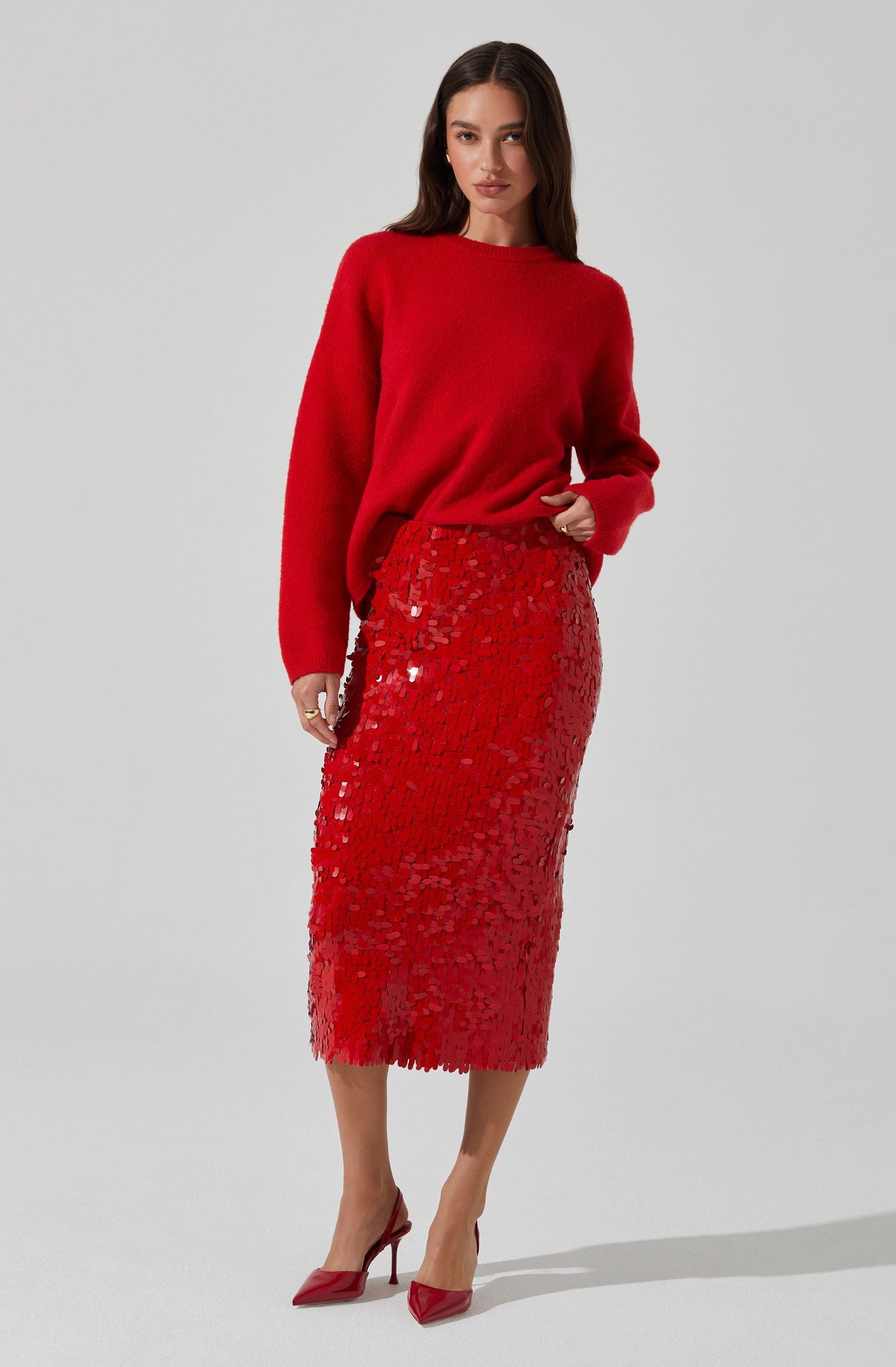 Amos Sequin Midi Skirt-Aljck