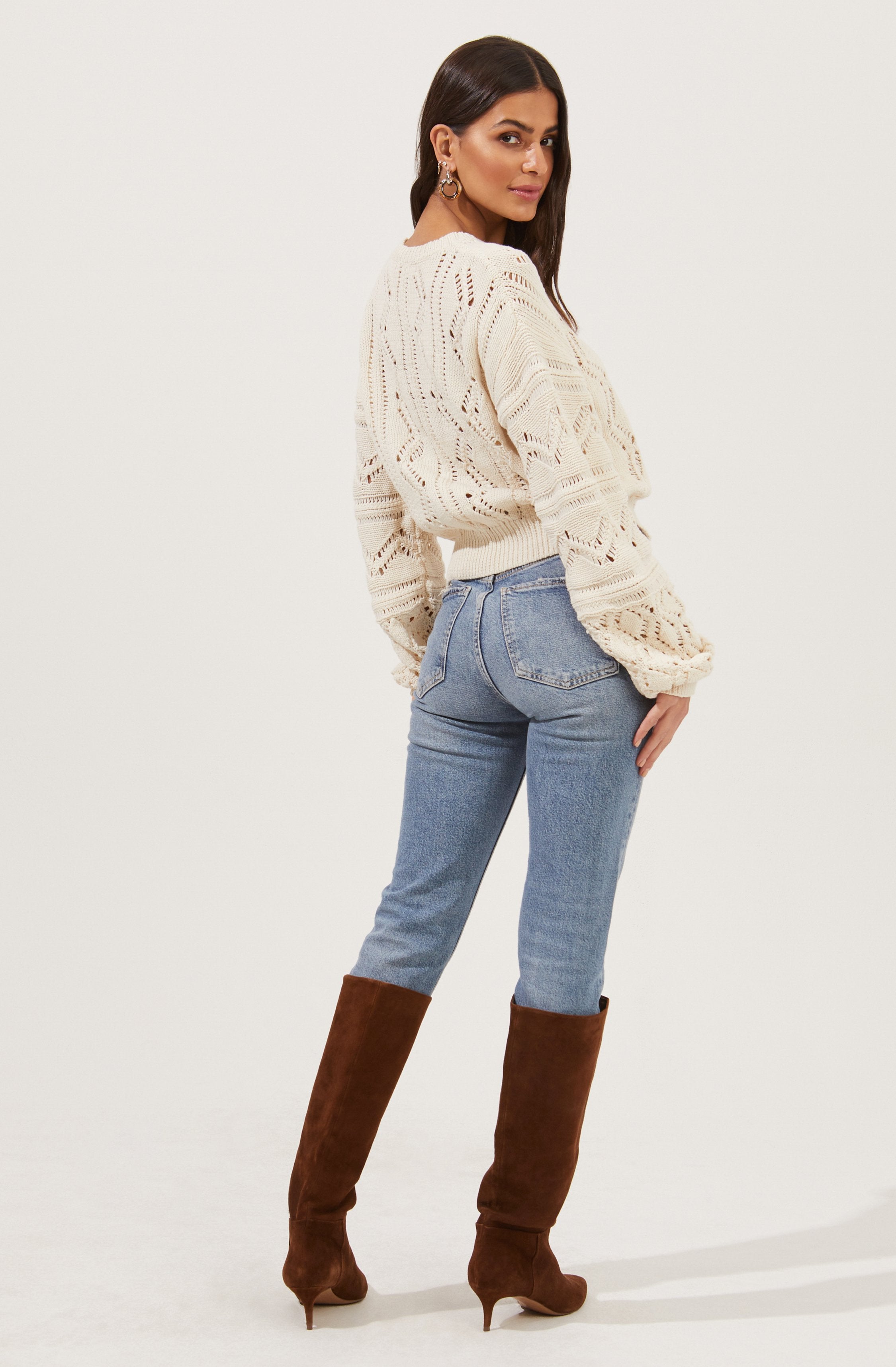 Soulmate Pointelle Knit Sweater-Aljck